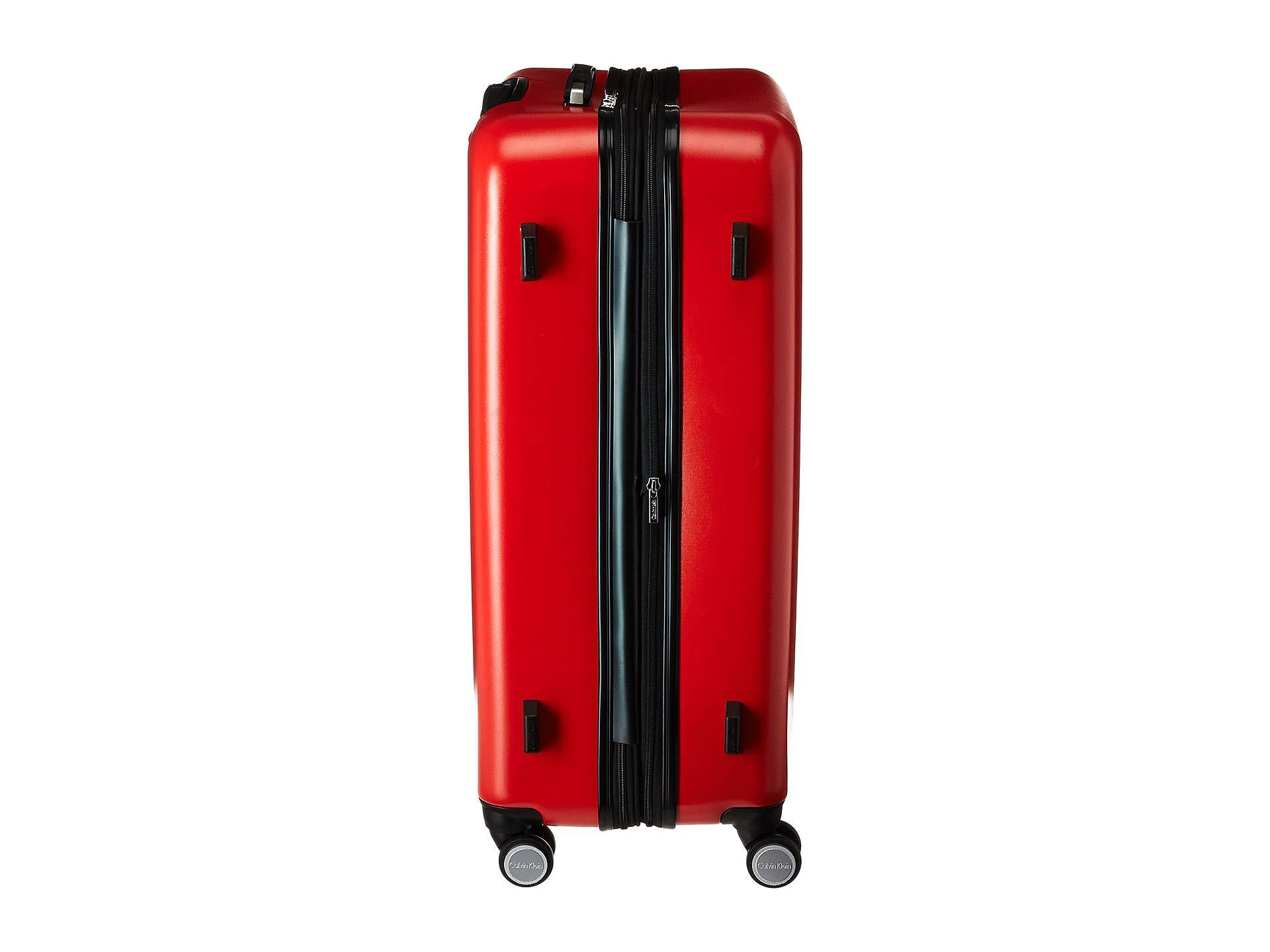 red calvin klein luggage
