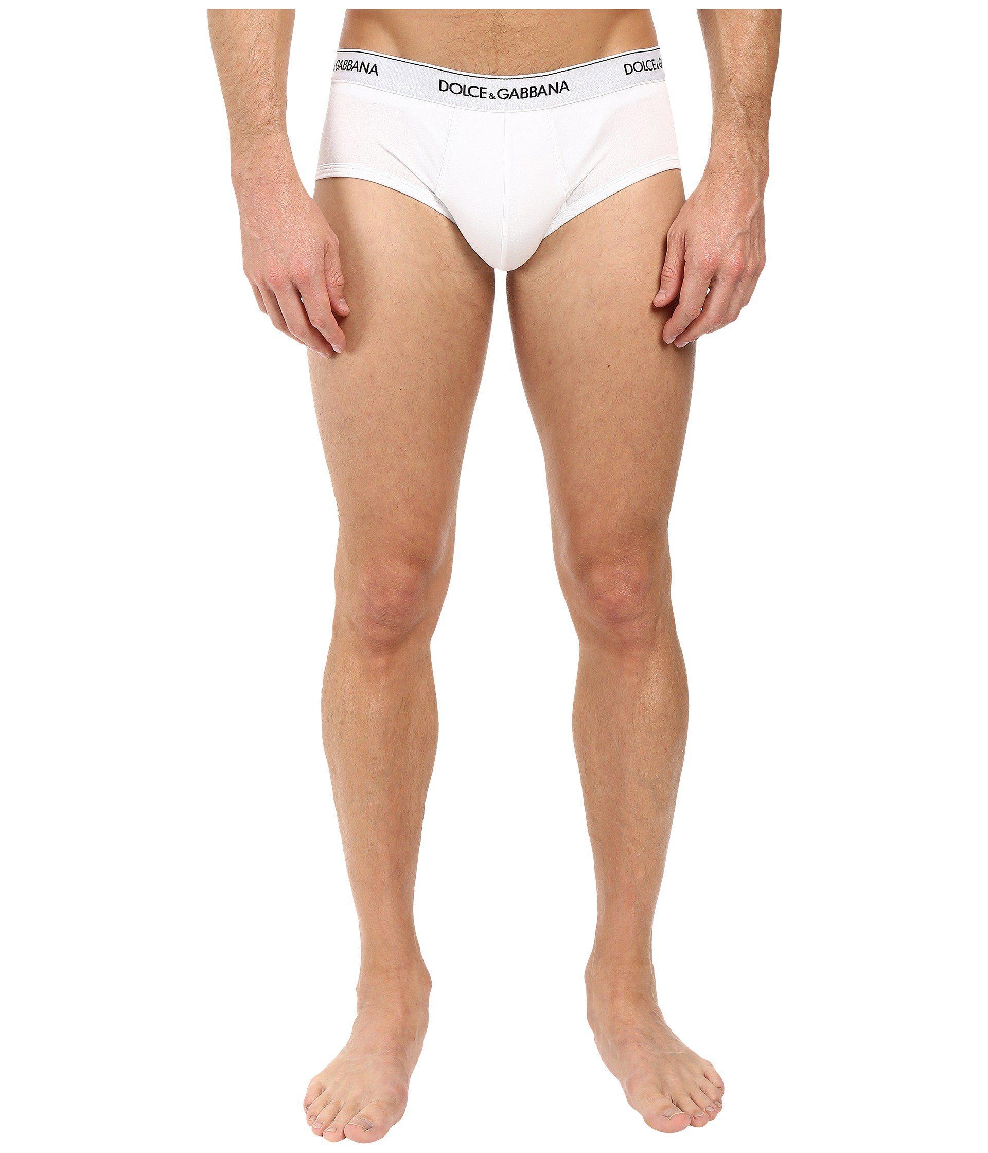 Dolce /& Gabbana 2-Pack Day By Day Stretch Cotton Low Waist Brief White