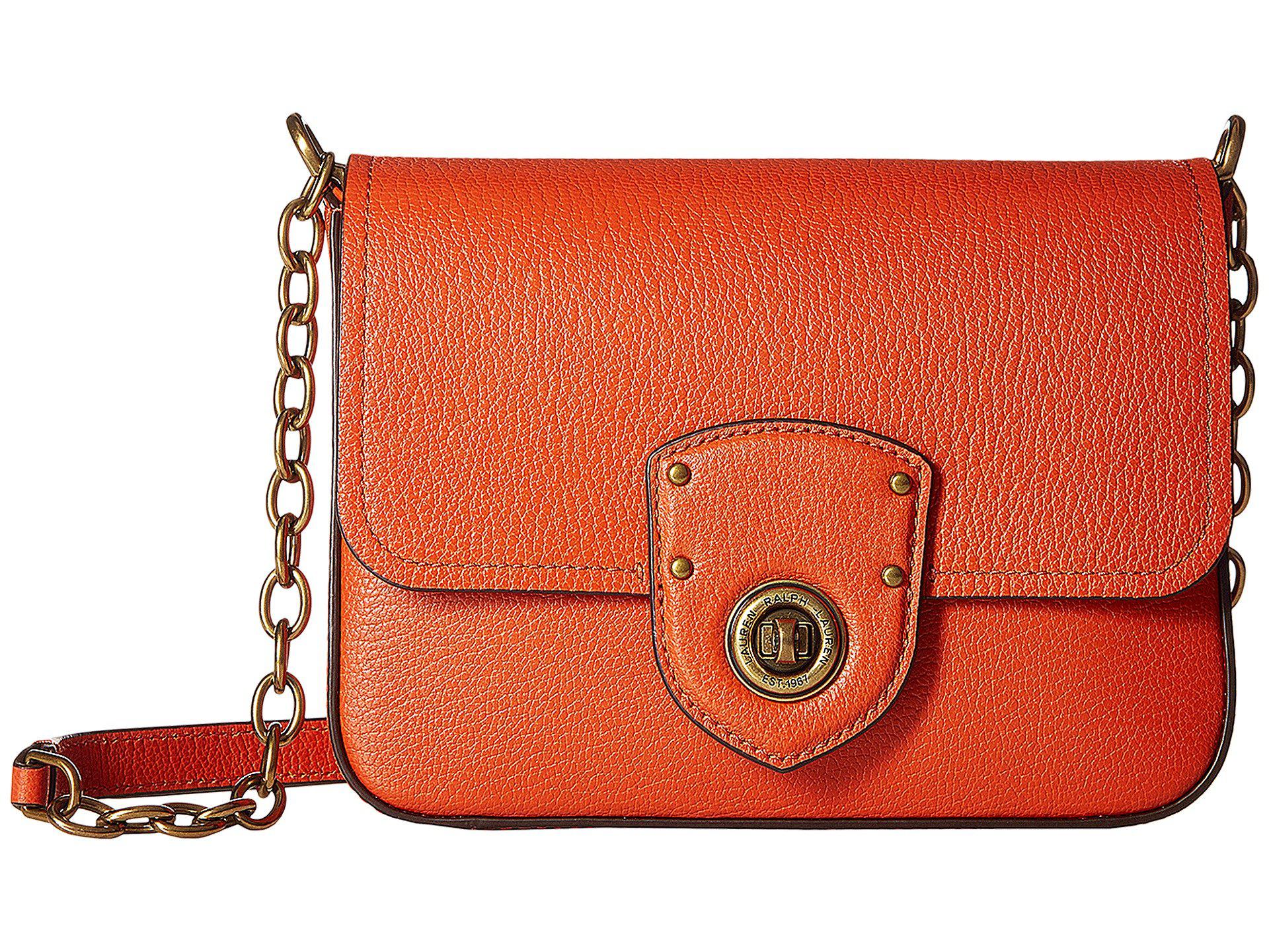 Lauren by Ralph Lauren Leather Millbrook Chain Crossbody Small (rose