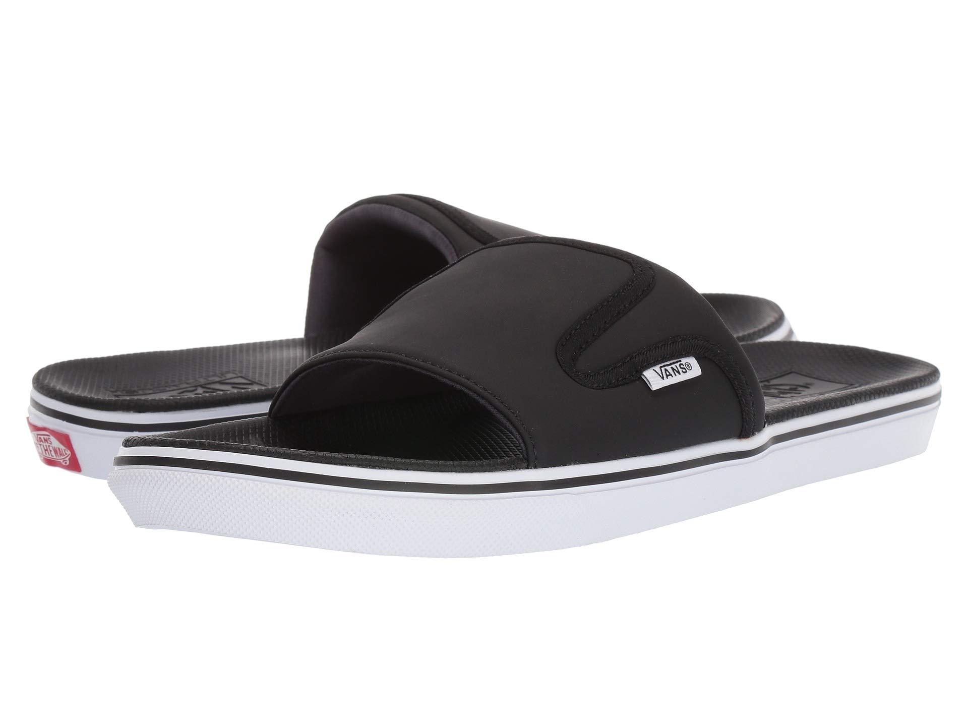 black slide in vans