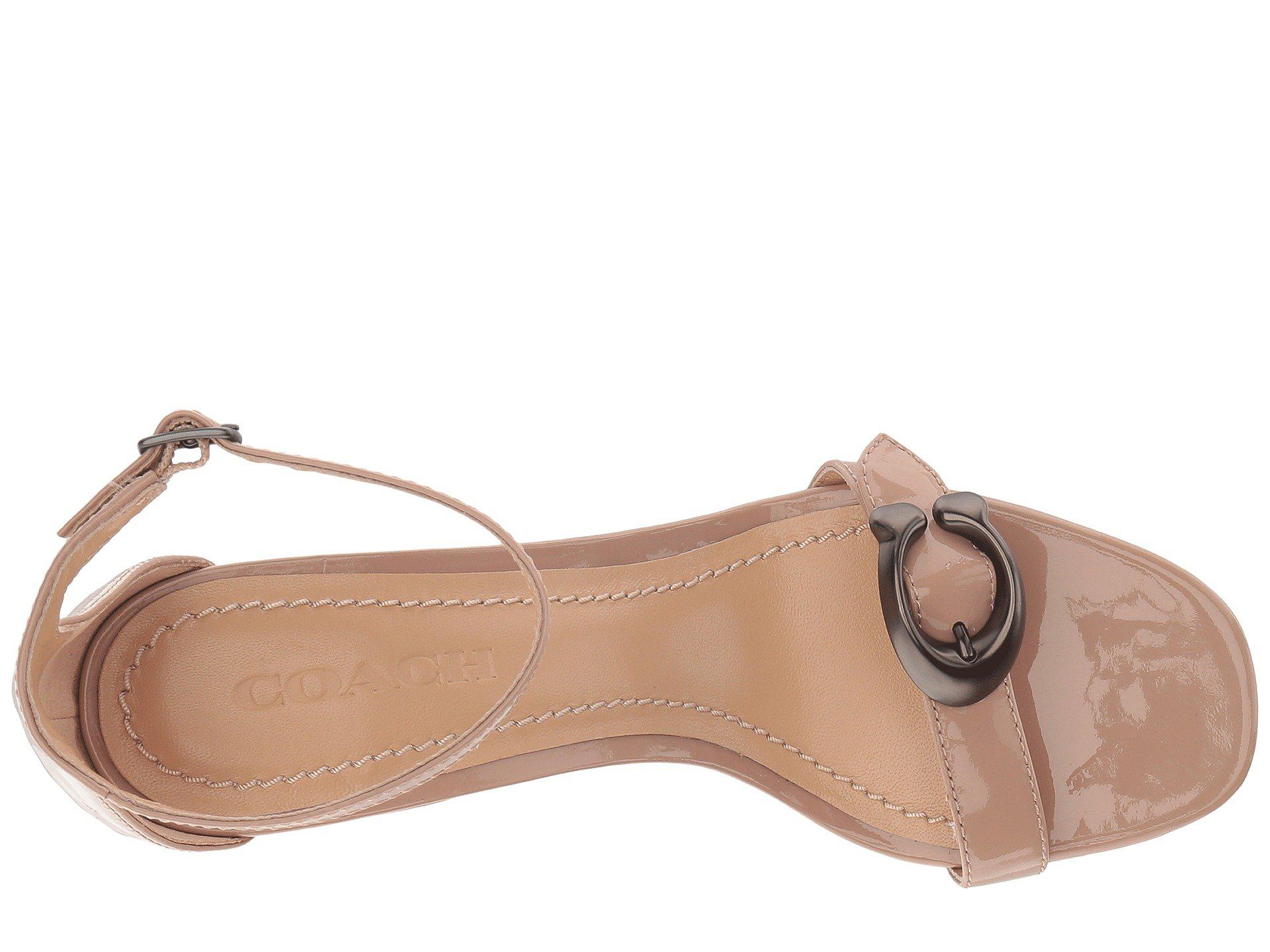 coach maya signature buckle dress sandals