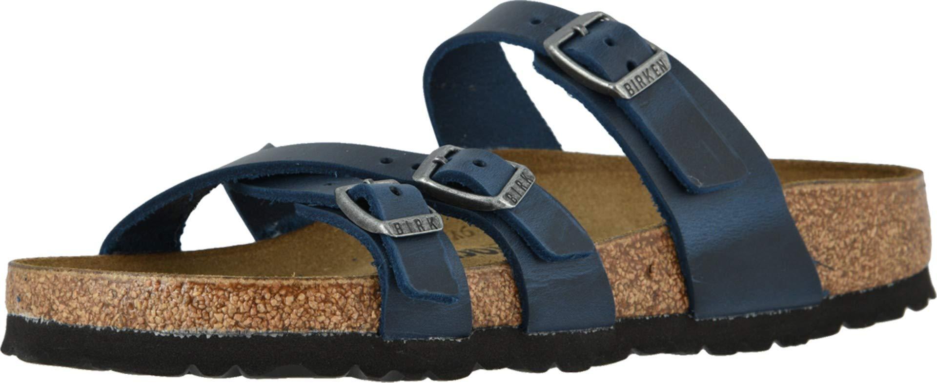 Birkenstock Leather Franca in Blue - Lyst