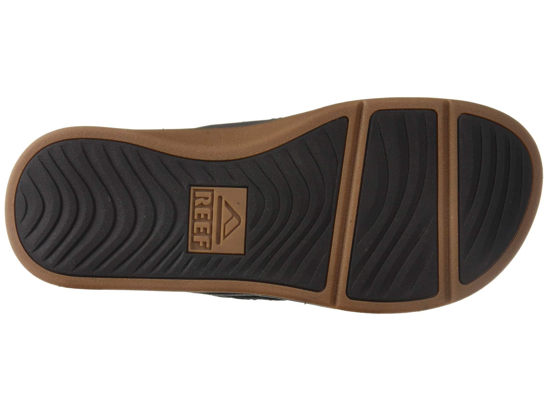 Reef Leather Ortho-bounce Coast in Black for Men - Lyst