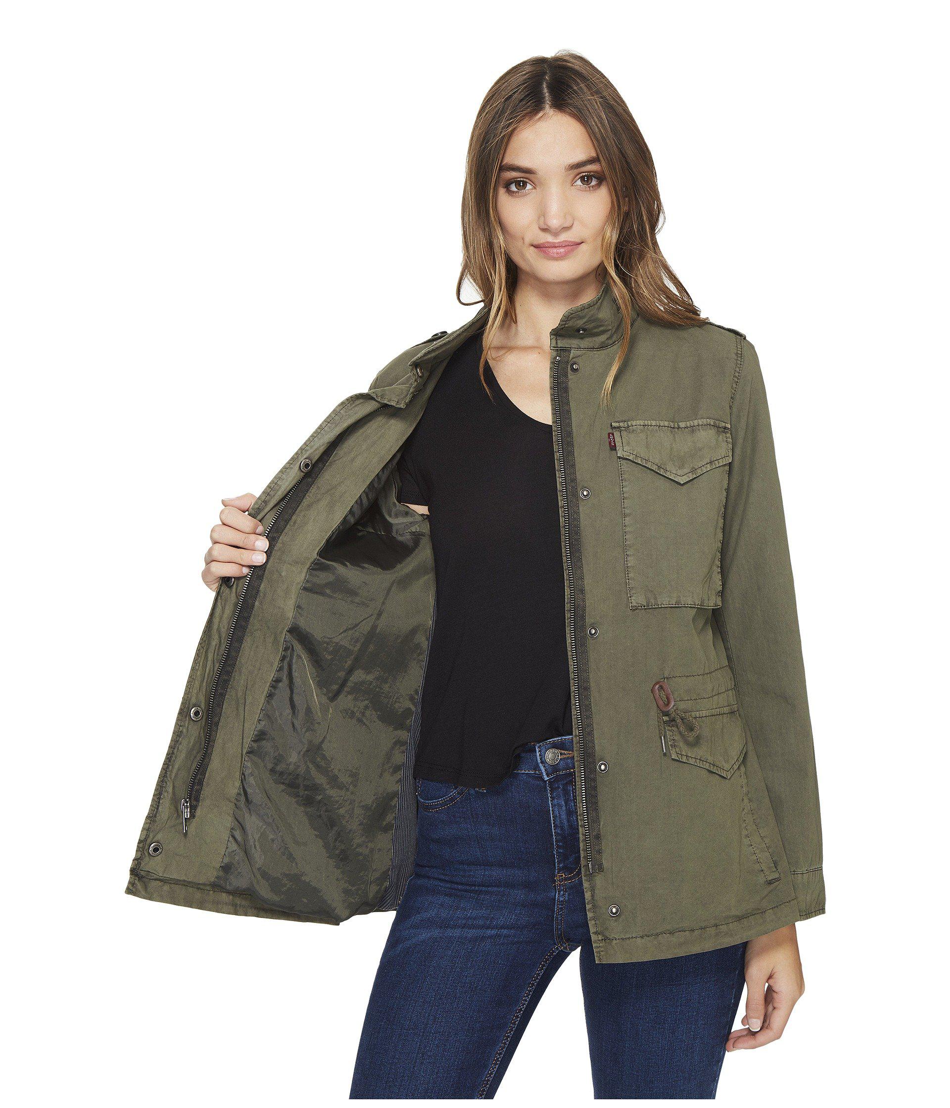 Levi's Levi's(r) Four-pocket Utility Jacket (army) Women's Coat in Green |  Lyst