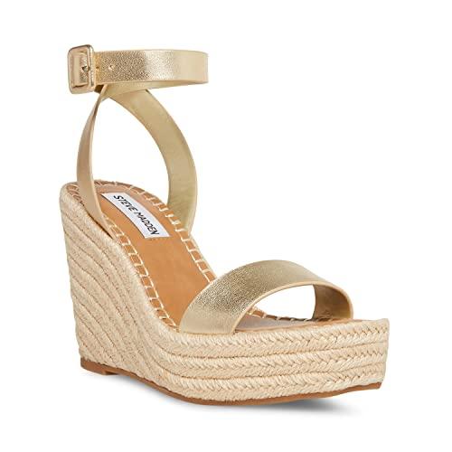 Steve Madden Upstage Wedge Sandal in Metallic | Lyst