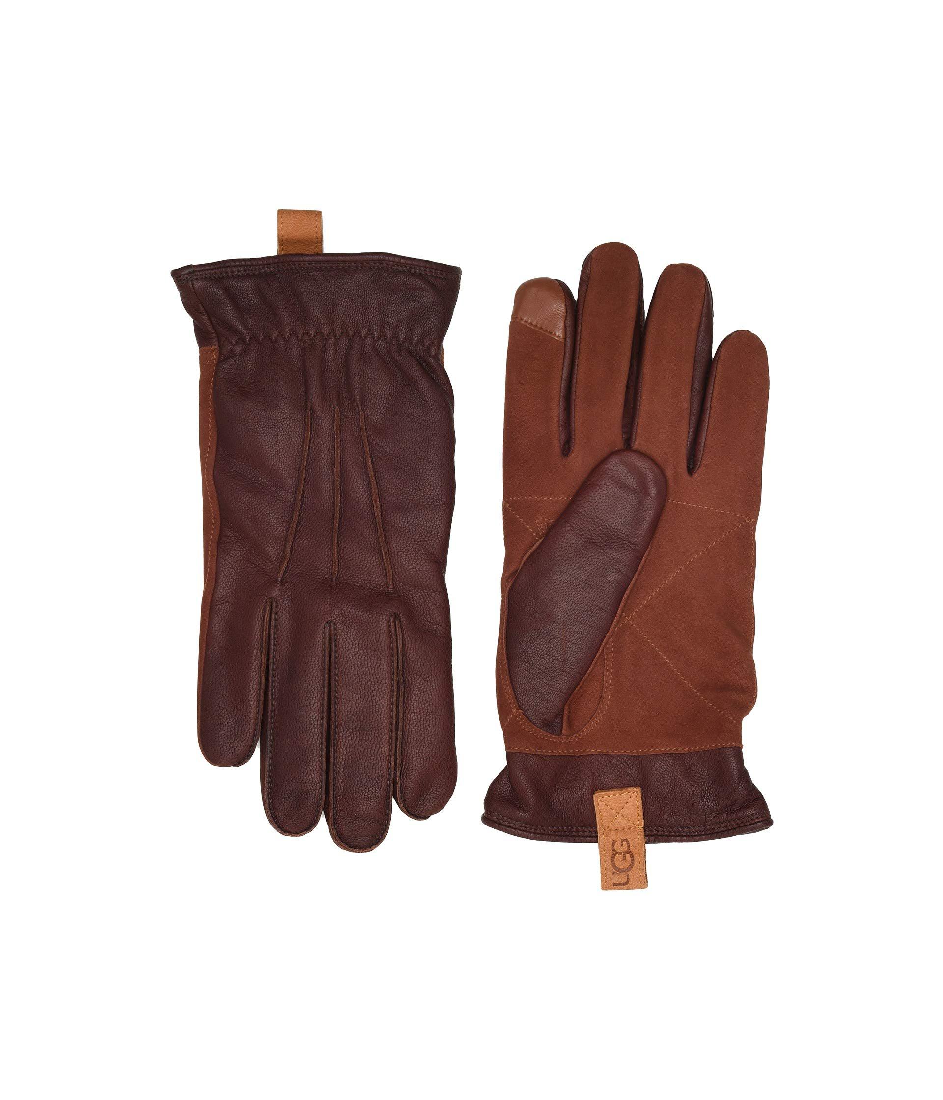 Lyst UGG 3 Point Leather Gloves With Conductive Tips (fatigue