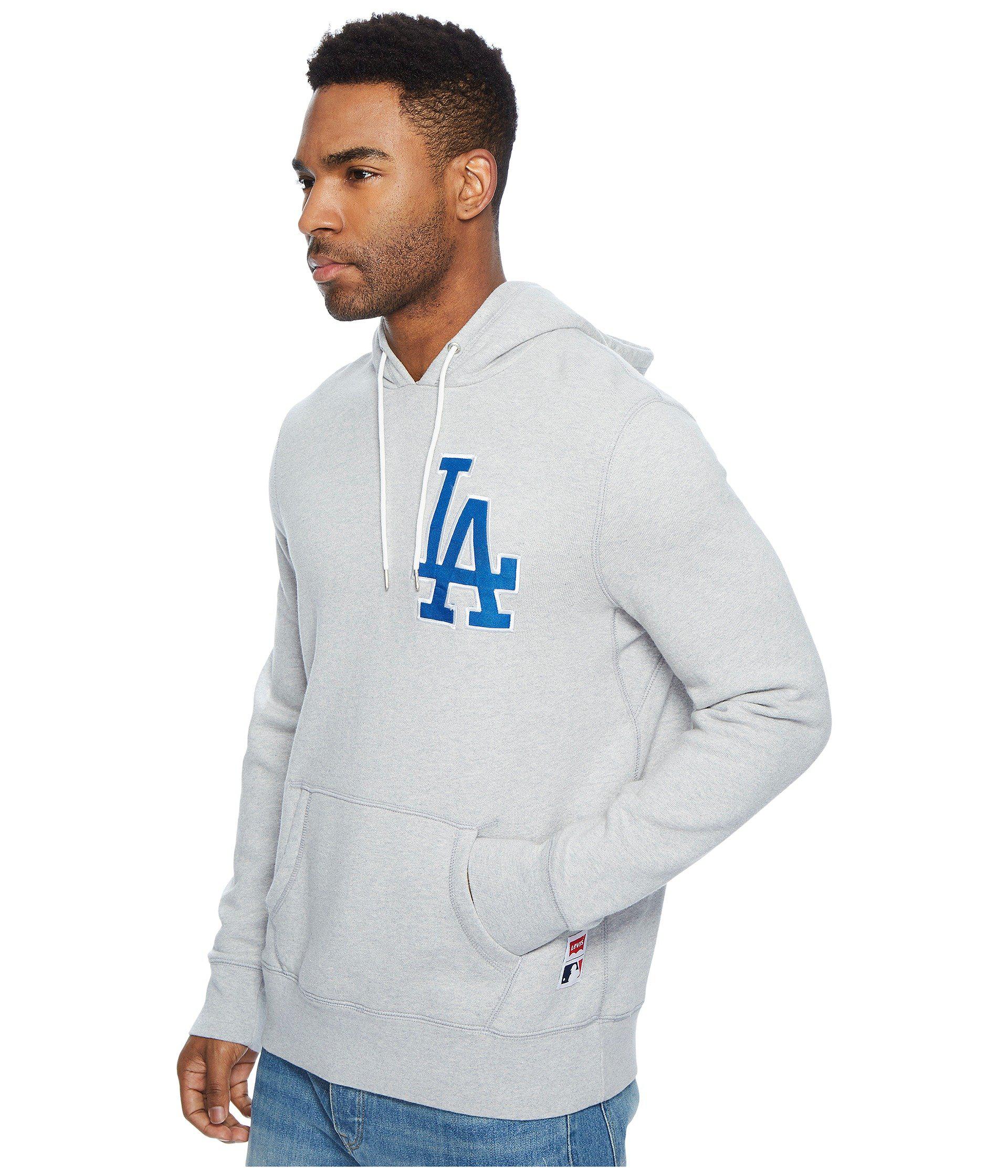 Levi's Los Angeles Dodgers Mlb Long Sleeve Hoodie in Gray for Men | Lyst