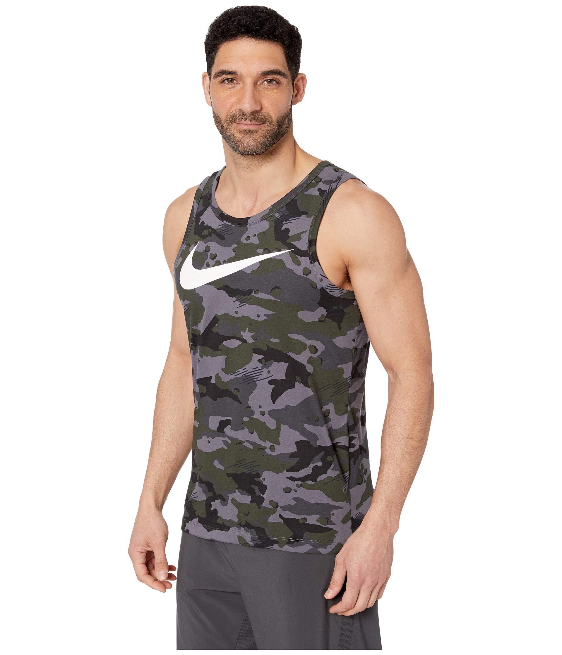 Nike Dry Tank Dri-fittm Cotton Swoosh Camo (white/gunsmoke/black) Men's  Clothing for Men - Lyst