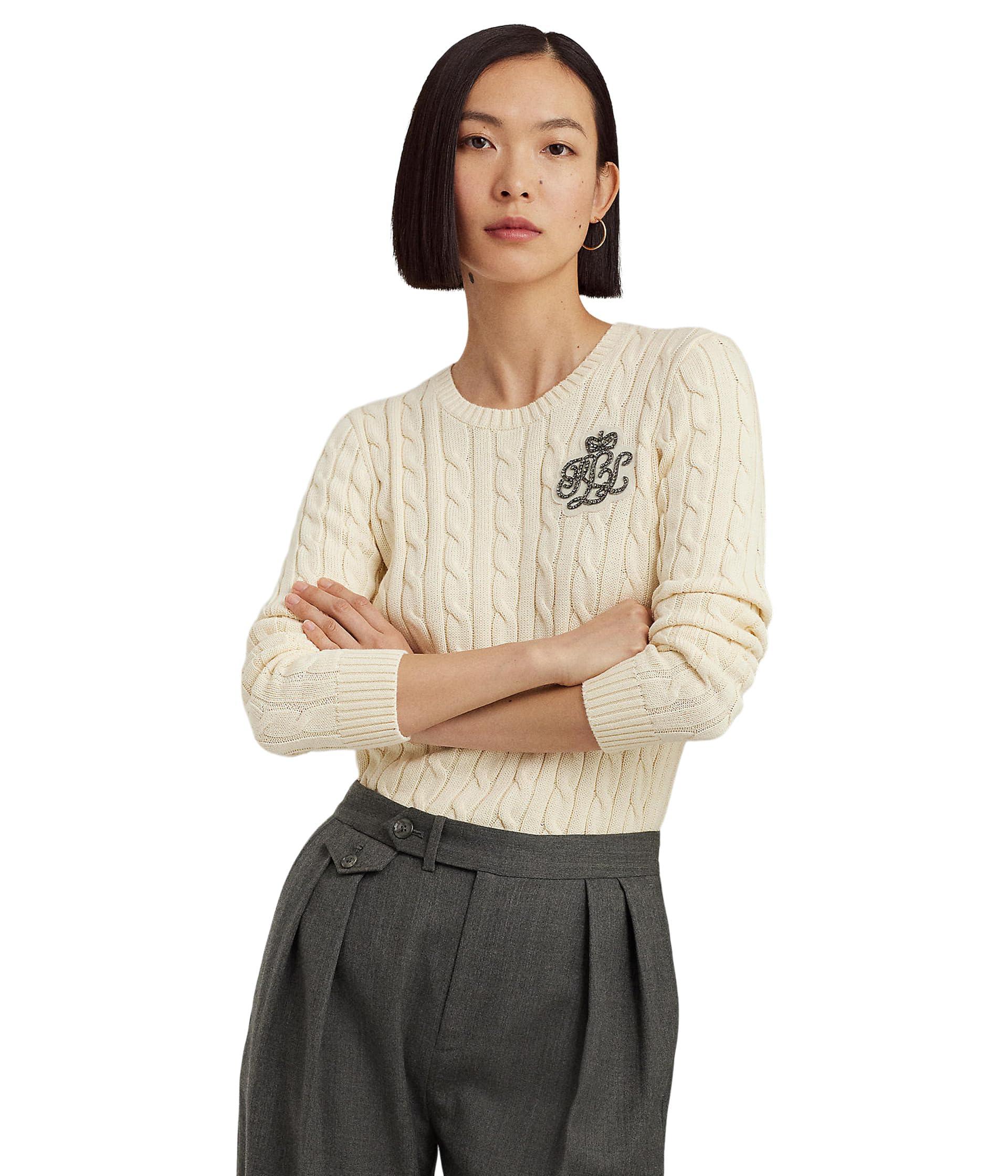 Cable-Knit Cotton Sweater