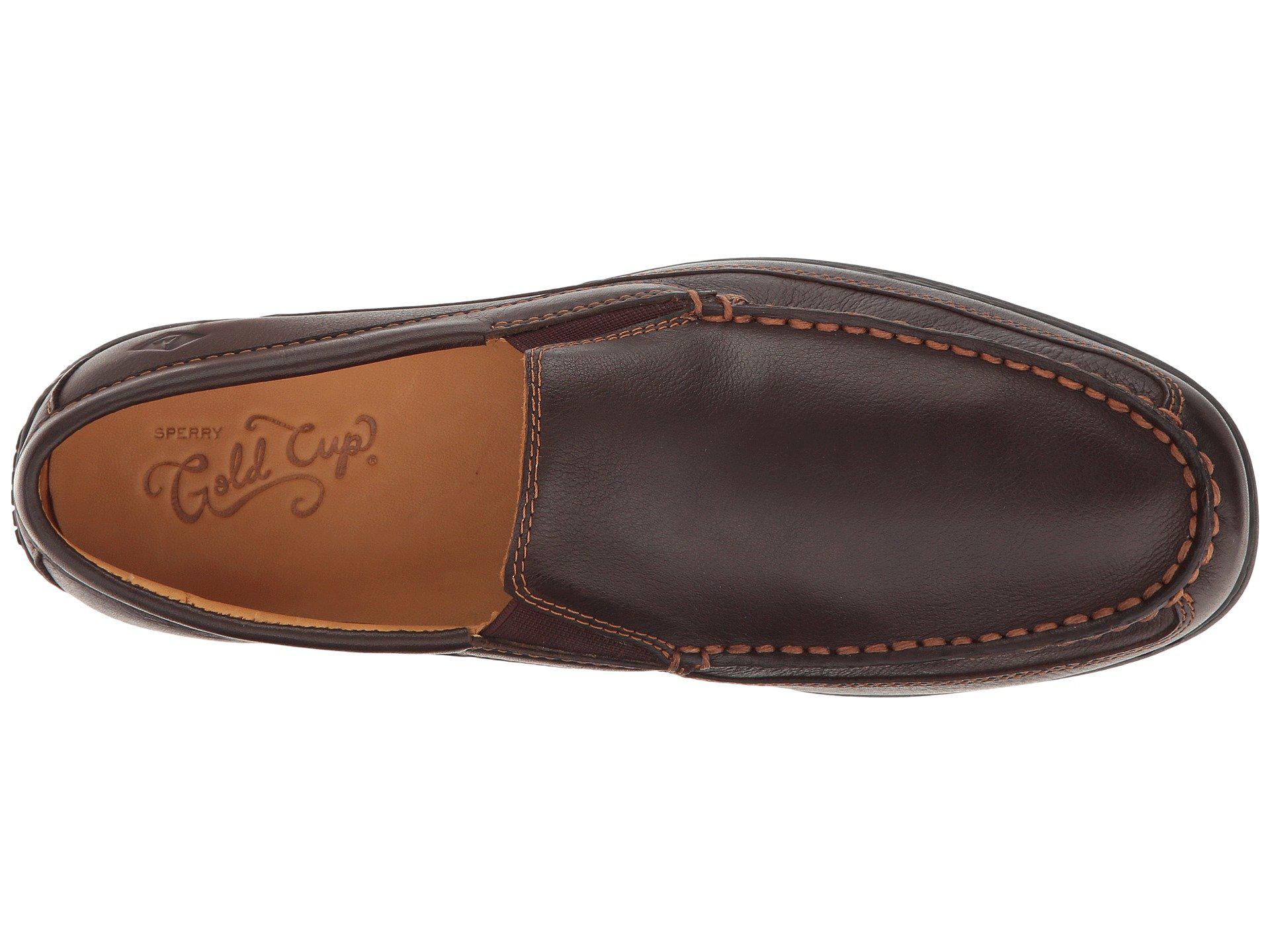 sperry gold loafer twin gore