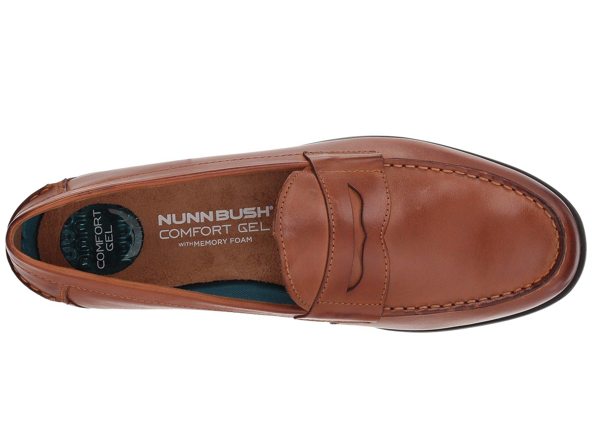 Nunn Bush Leather Drexel Moc Toe Penny Loafer With Kore Walking