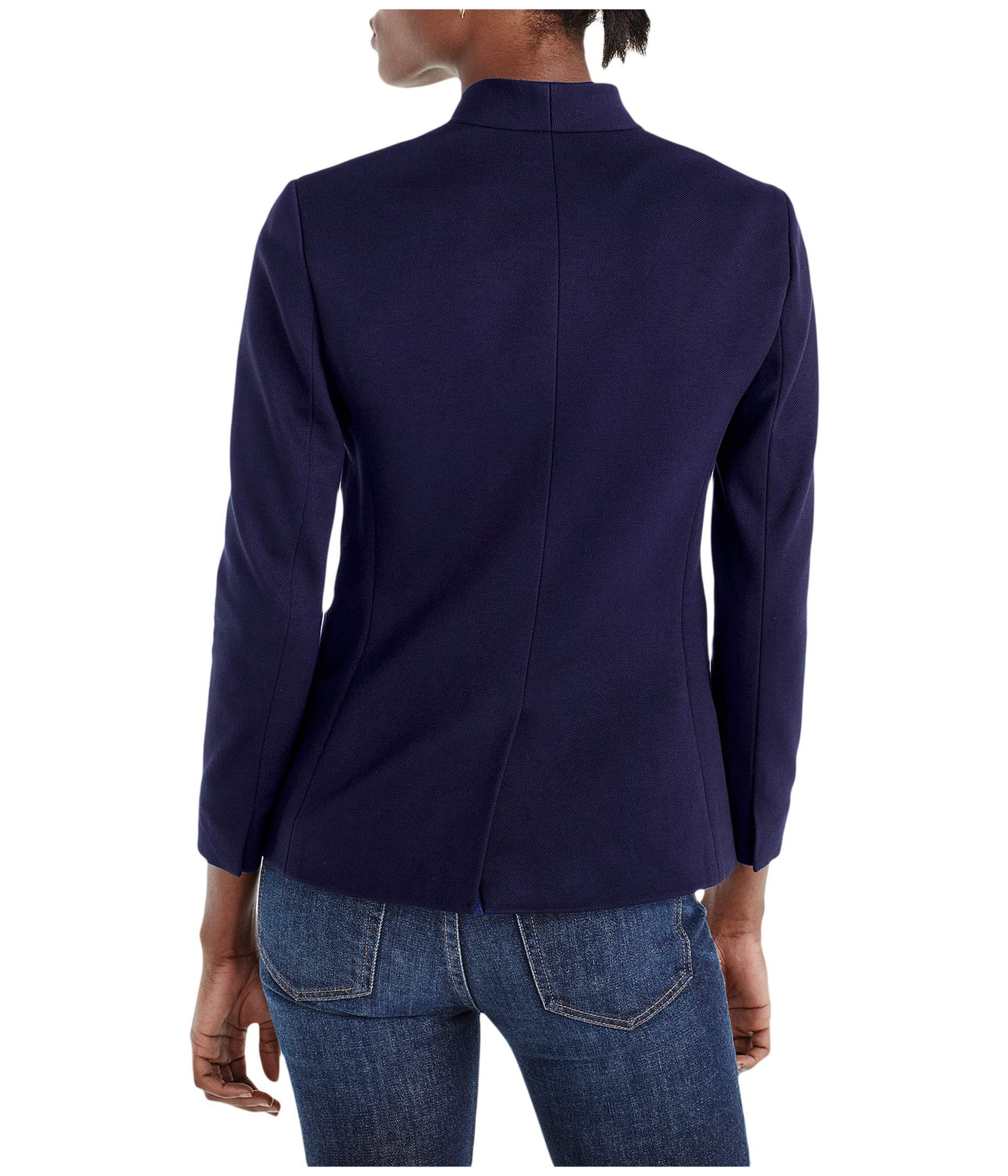 J.Crew Synthetic Going-out Blazer In Stretch Twill in Navy (Blue) - Lyst