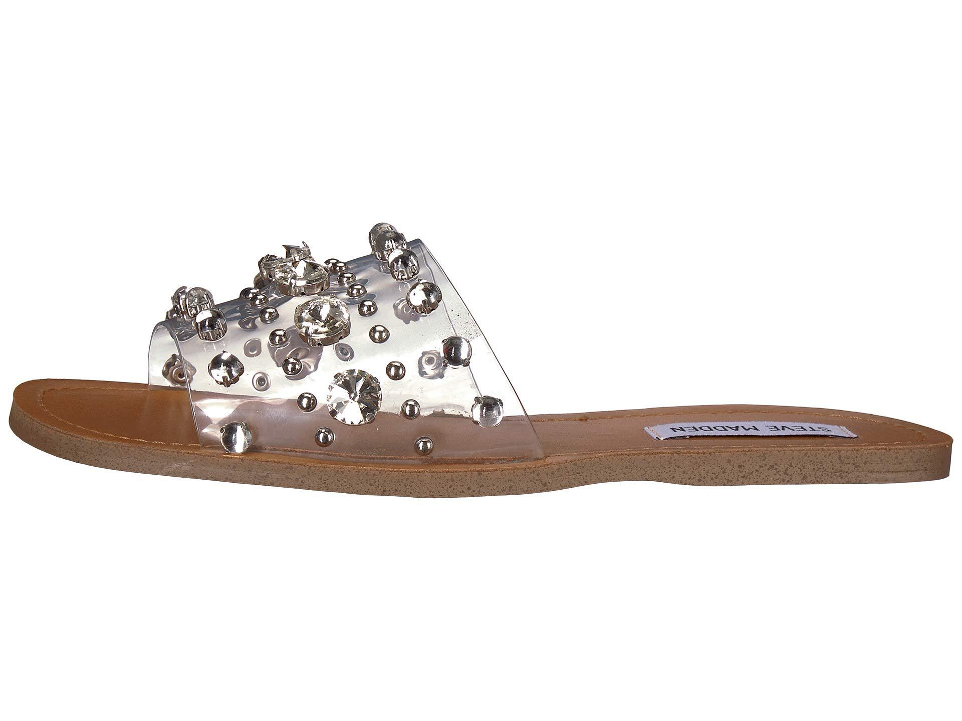 steve madden clear strap flat sandals