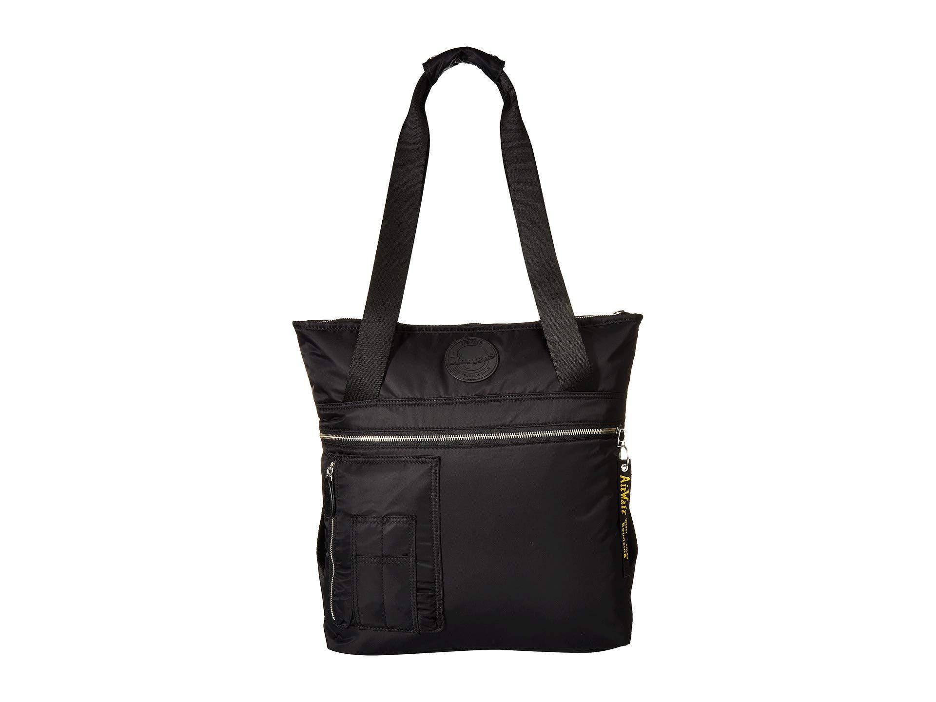 dr martens black flight tote backpack