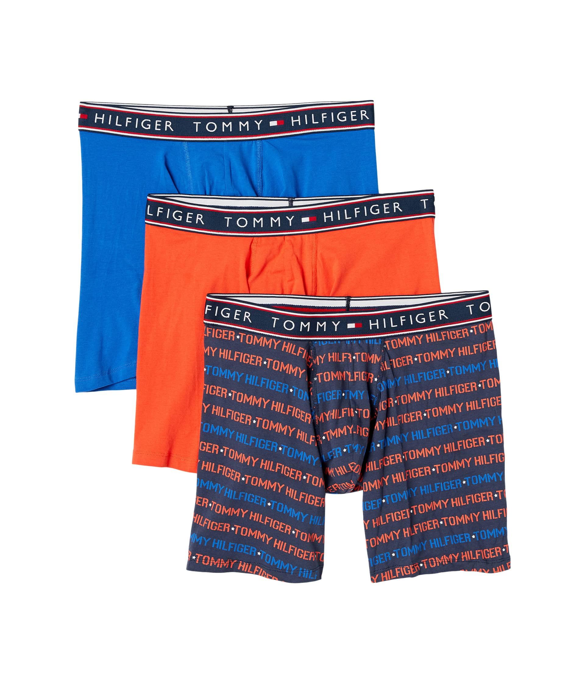 Tommy Hilfiger Cotton Stretch Boxer Brief 3-pack in Blue for Men | Lyst
