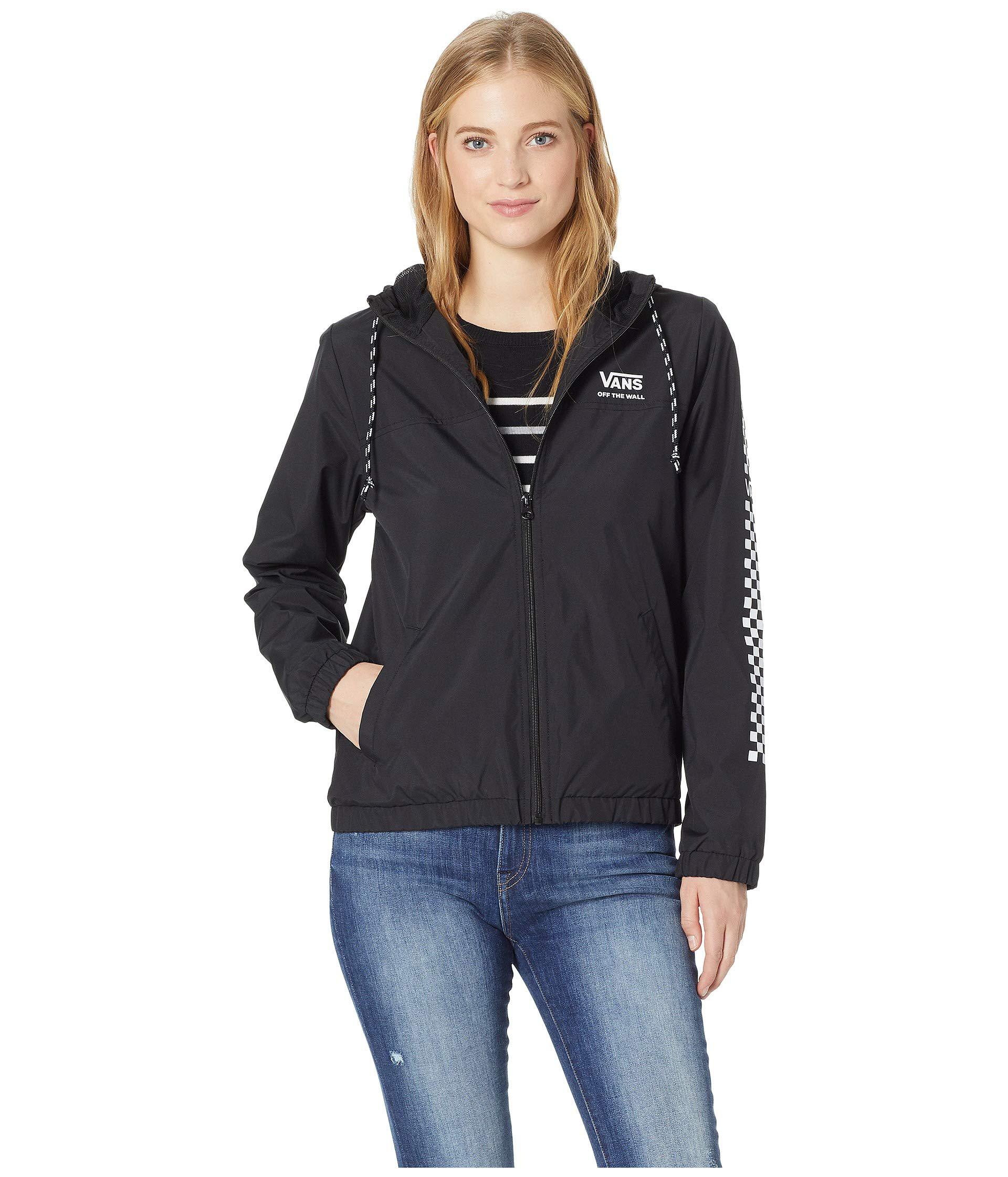 vans kastle iii black windbreaker jacket