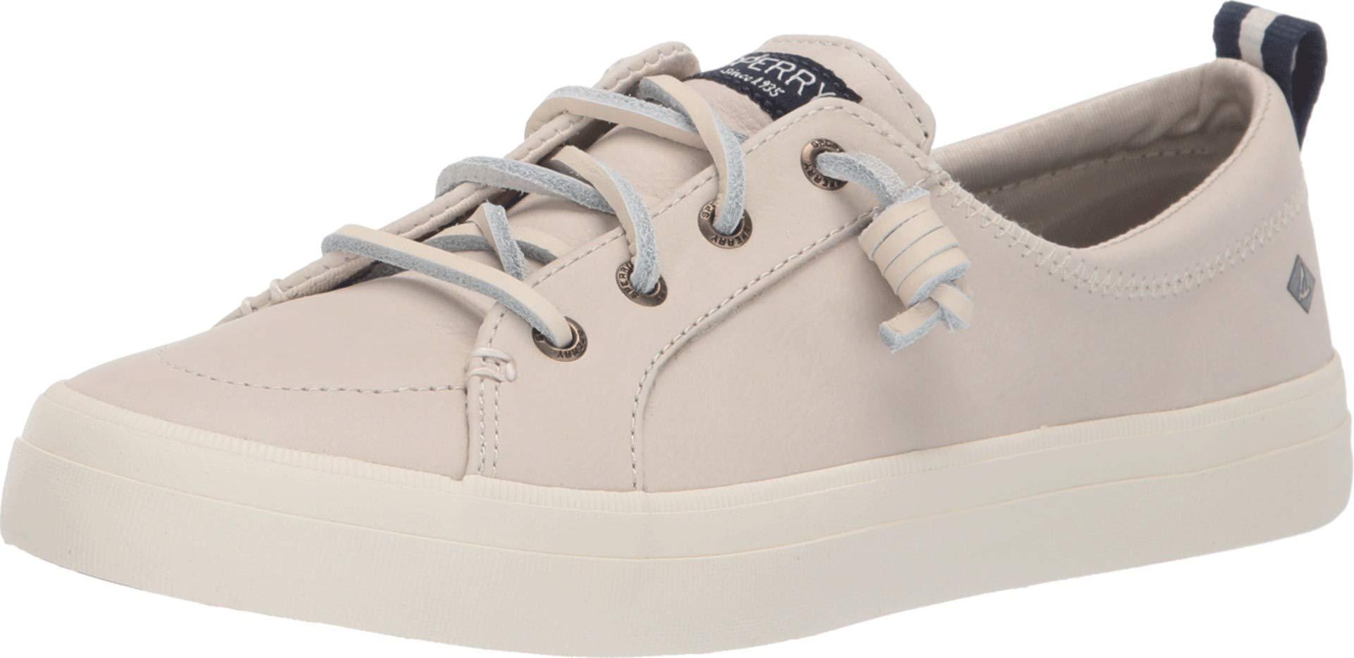 sperry white shoes leather