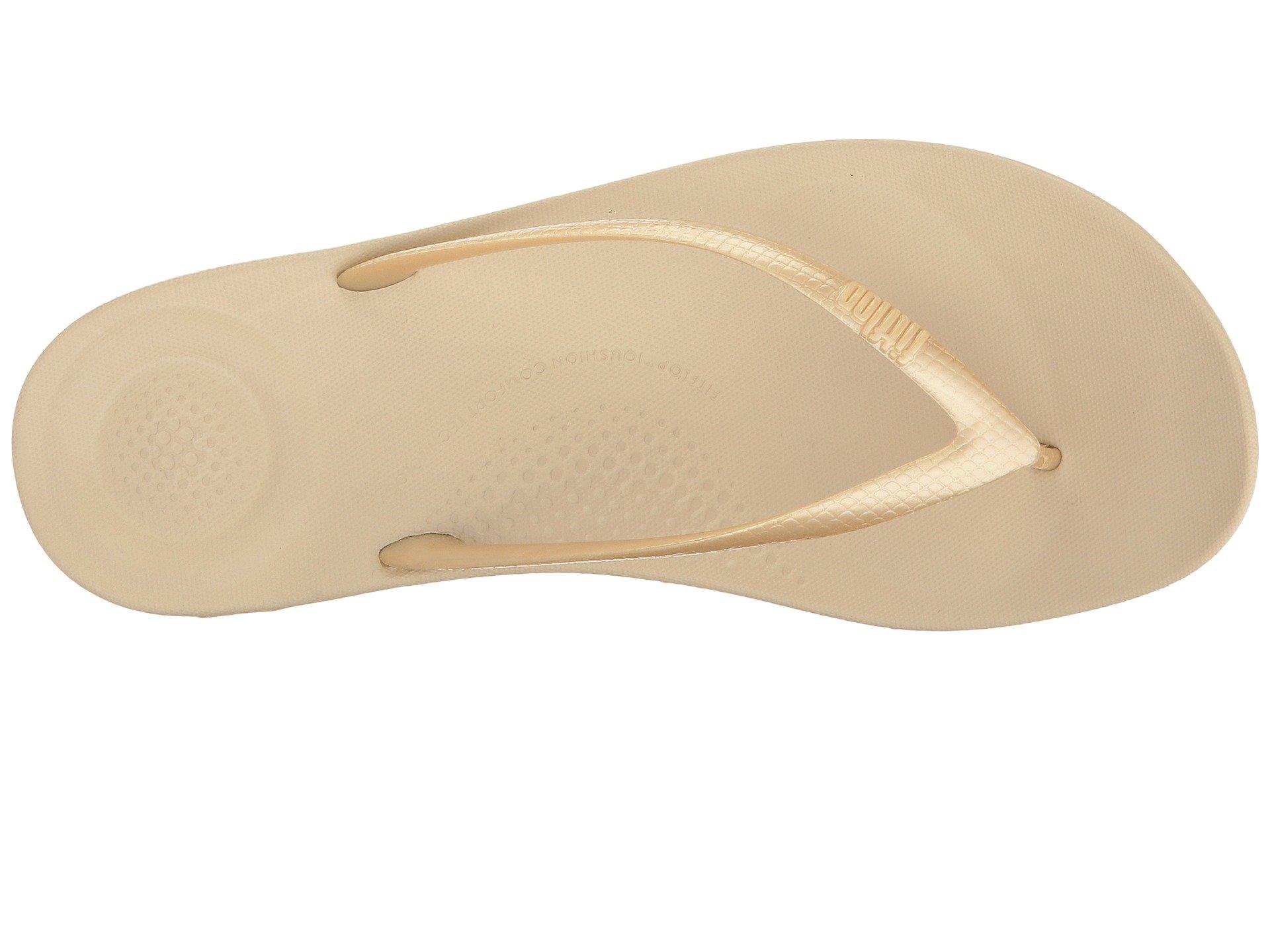 Fitflop Iqushion Ergonomic Flip-flop in Gold (Metallic) - Lyst