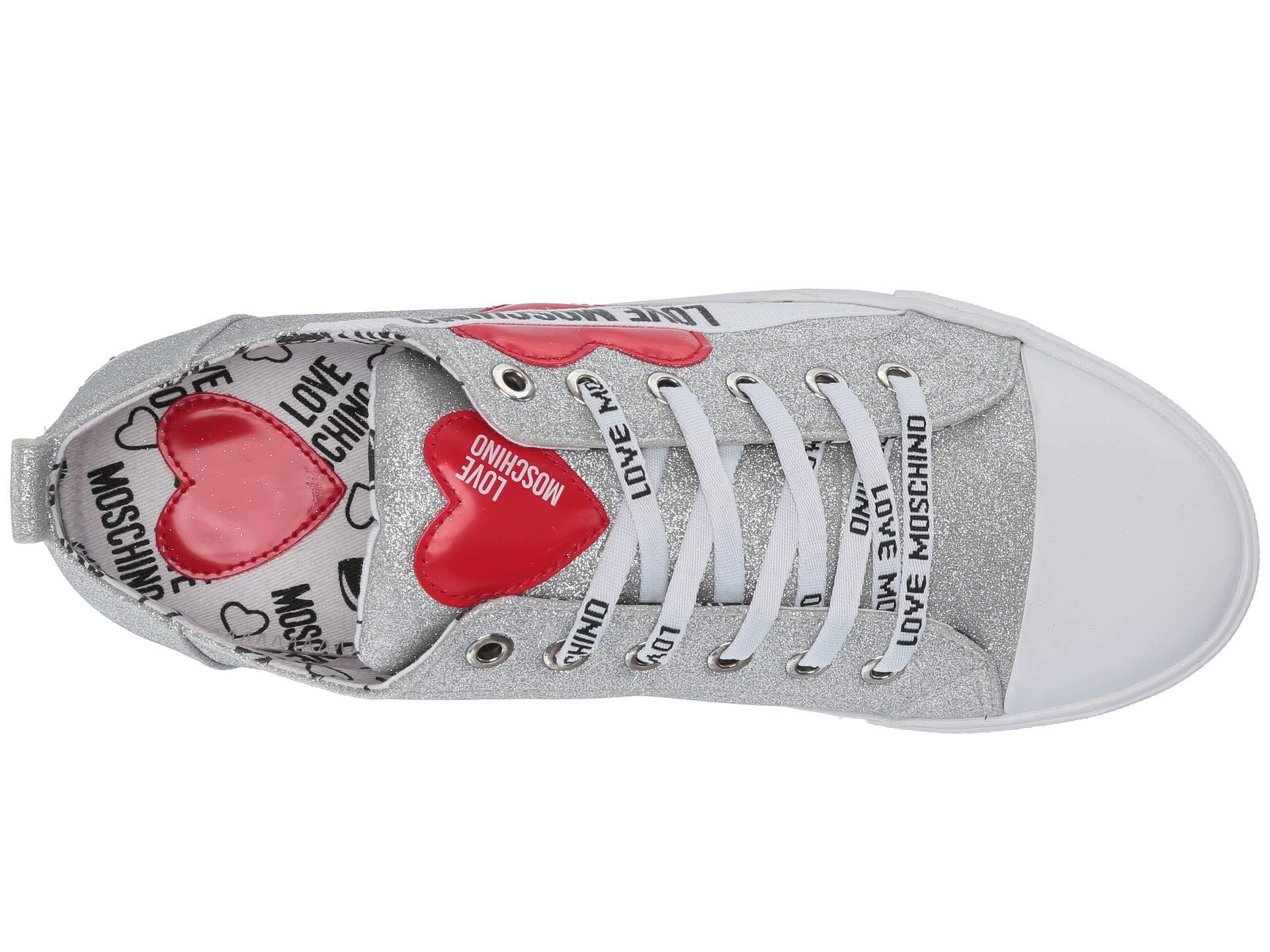 Love Moschino Synthetic Glitter Shoes in Silver (Metallic) Lyst