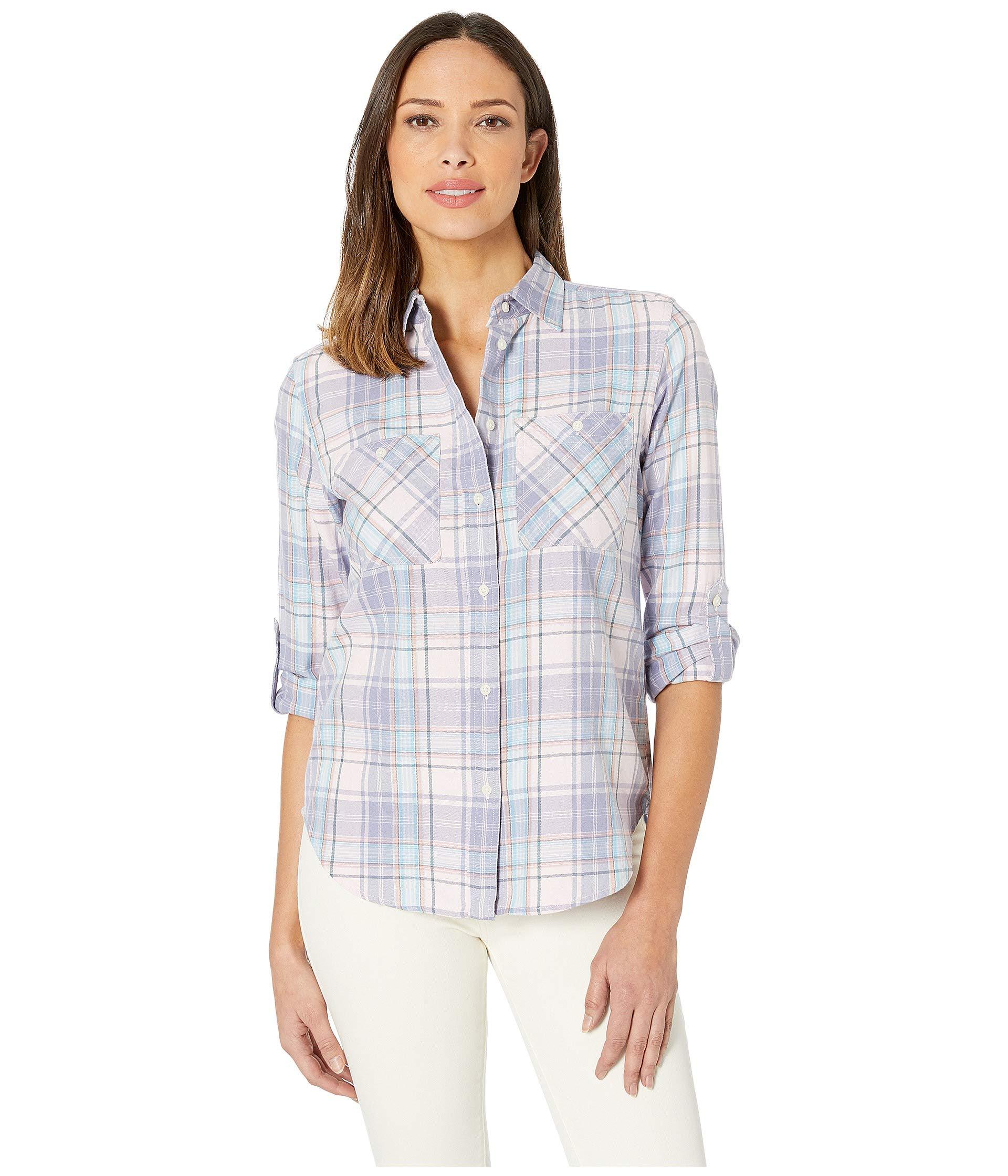 Lauren by Ralph Lauren Plaid Cotton Twill Shirt in Purple Lyst