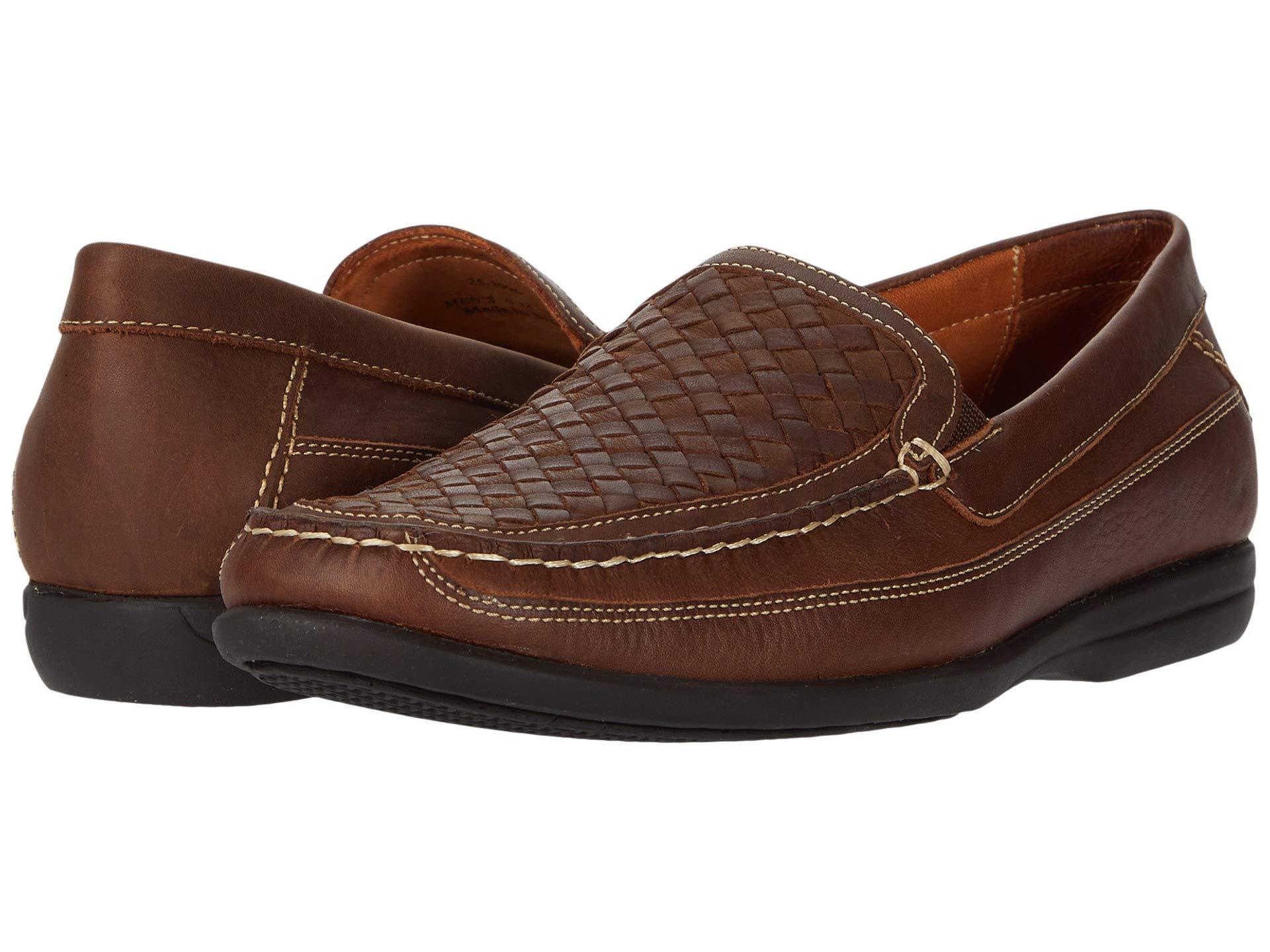 Johnston & Murphy Leather Locklin Woven Venetian in Tan (Brown) for Men - Lyst
