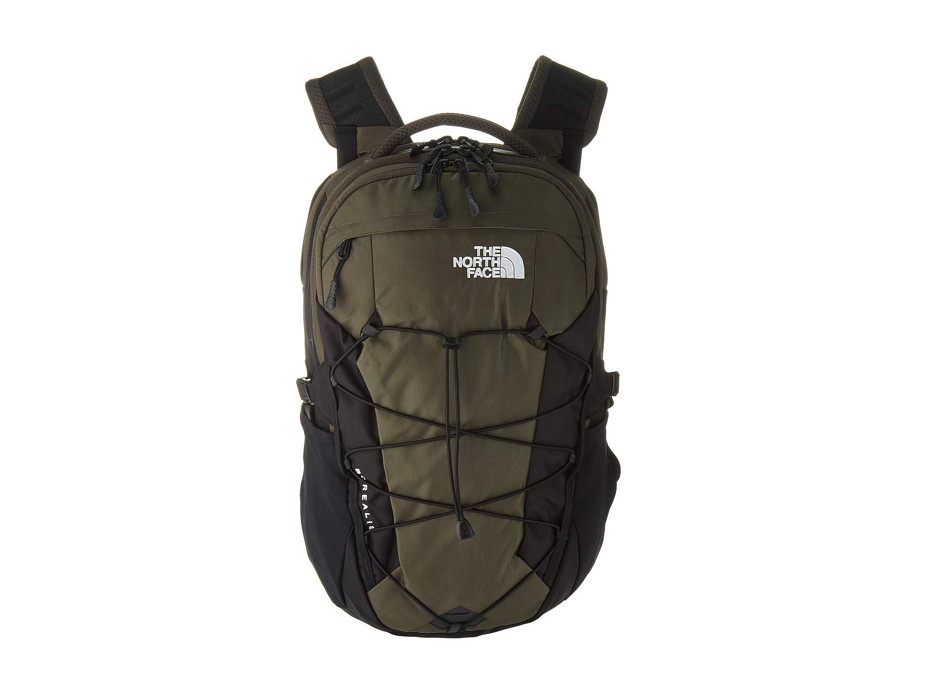 dark green north face backpack