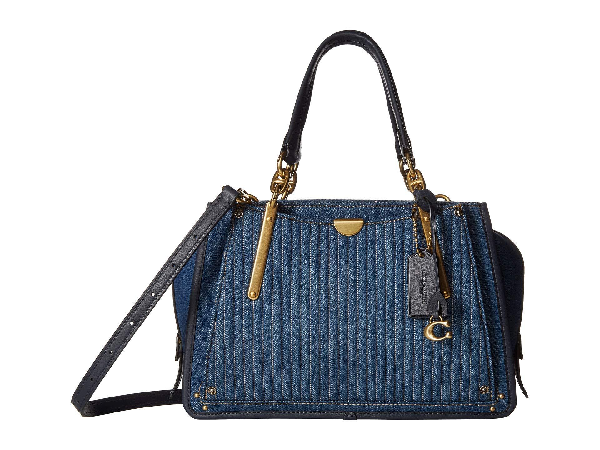 Lyst COACH Dreamer Quilted Denim Bag in Blue