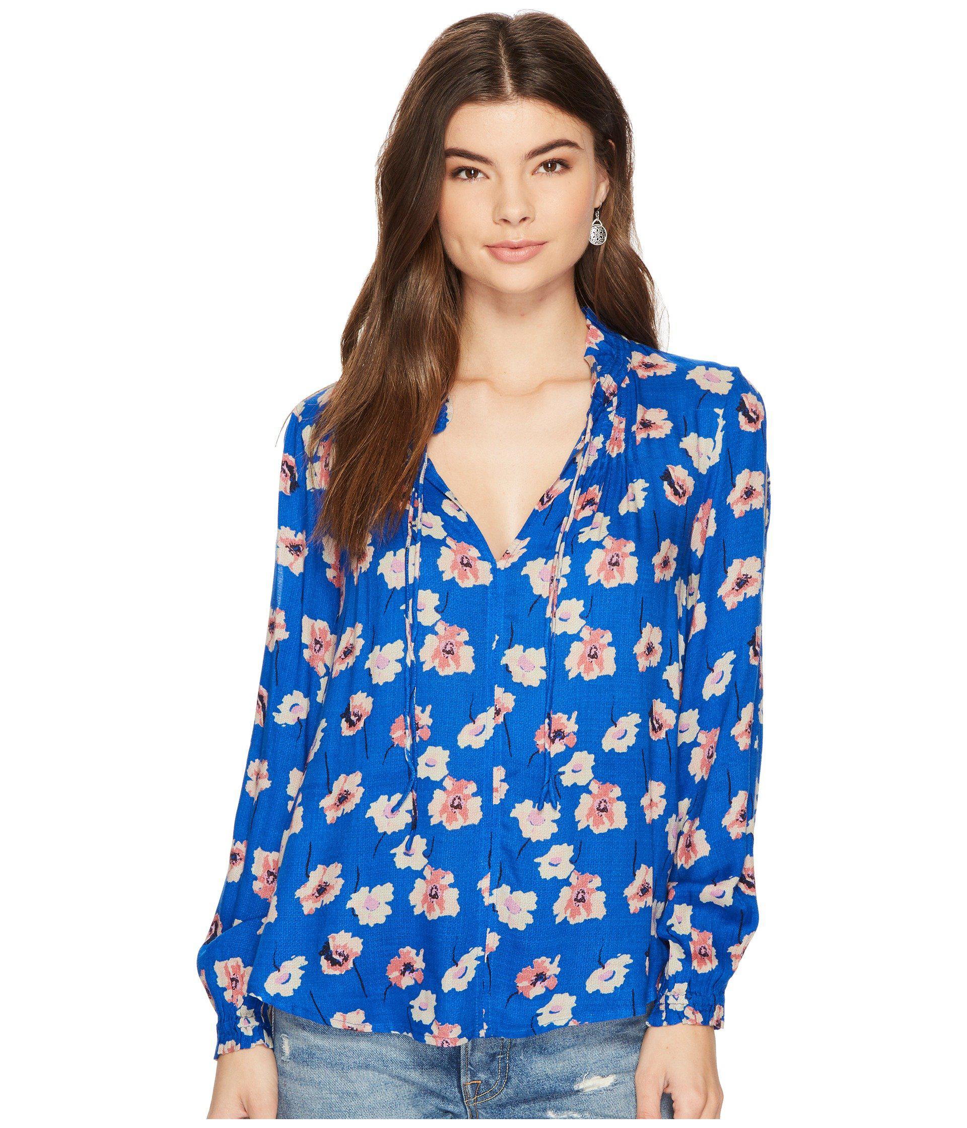 lucky brand floral peasant top
