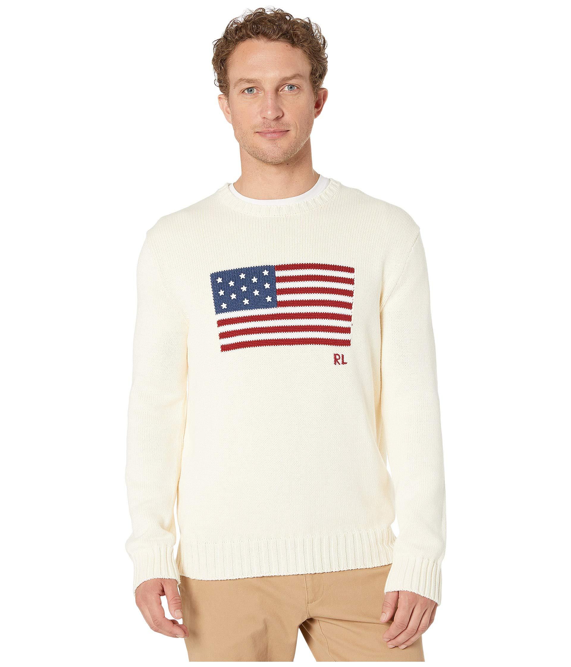 Polo Ralph Lauren Cotton Ralph Lauren The Iconic Flag Sweater in Navy  (Blue) for Men - Save 67% - Lyst