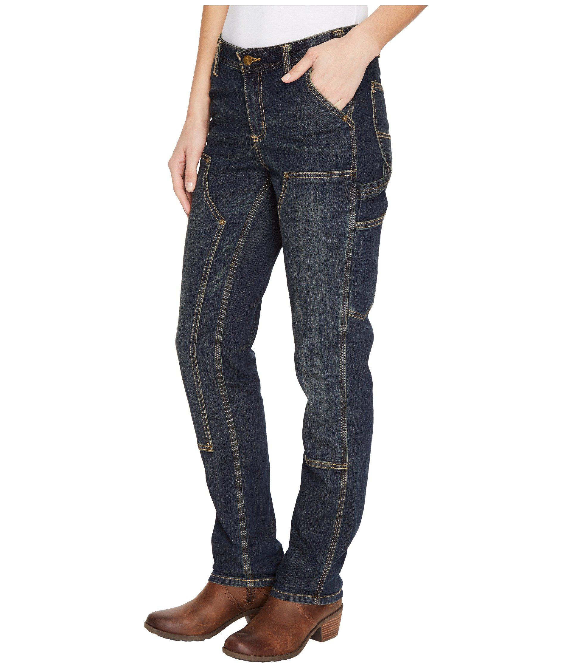 Carhartt Slim Fit Double-front Denim Dungaree Jeans in Blue - Lyst