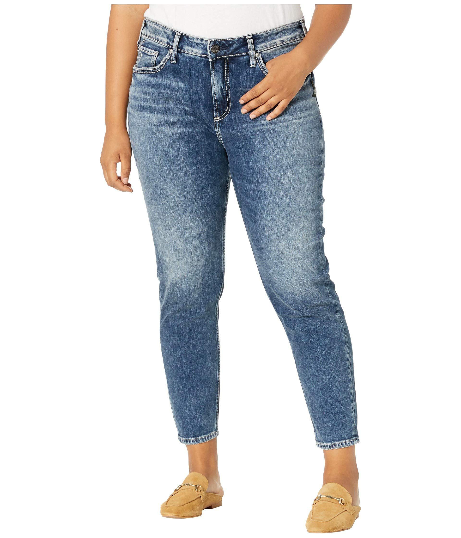 Silver Jeans Co. Denim Plus Size Avery High-rise Curvy Fit Skinny Jeans In Indigo W94116scp306 