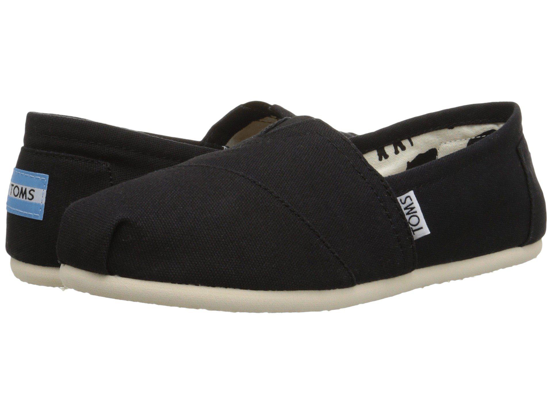 toms red canvas shoes