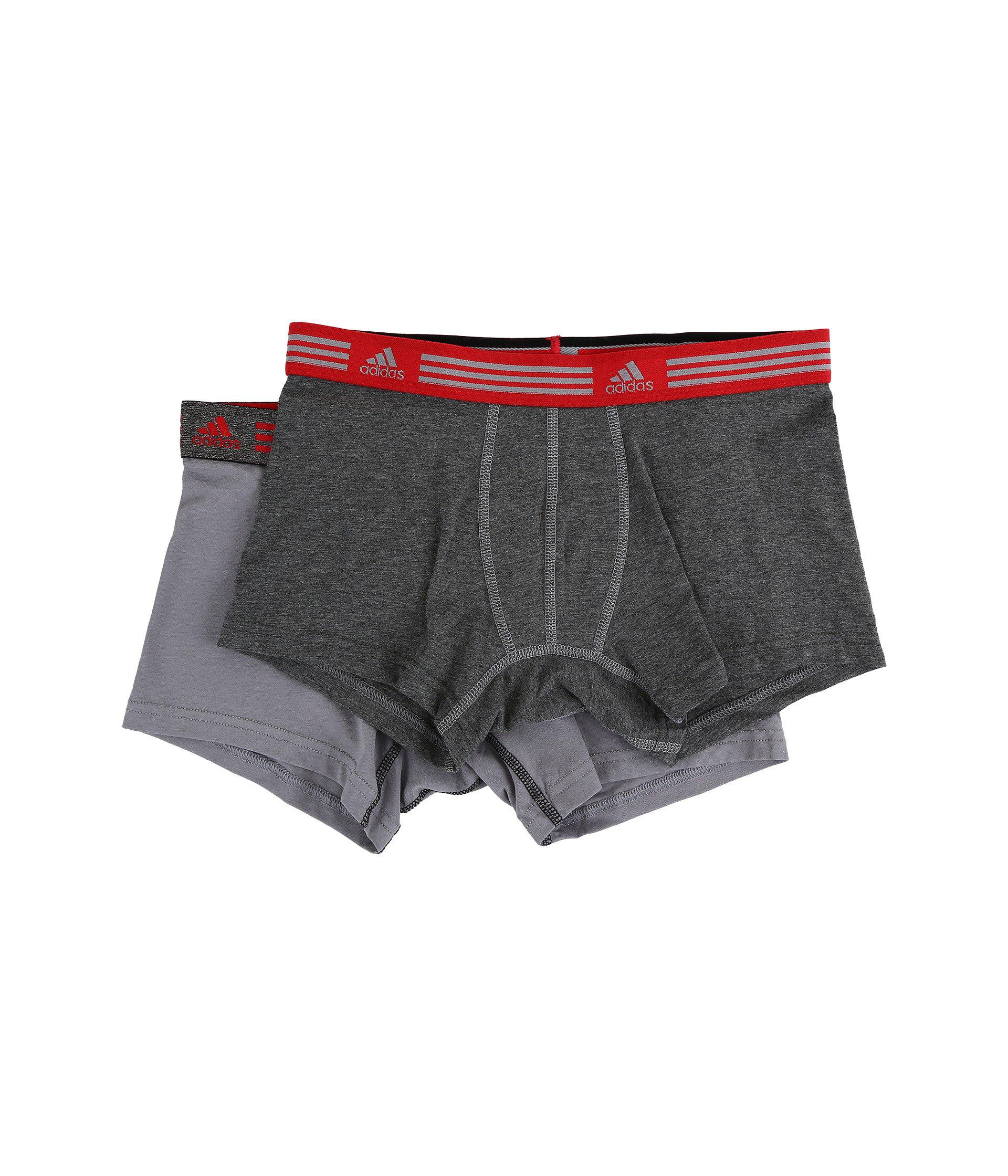 adidas men's athletic stretch cotton trunk underwear