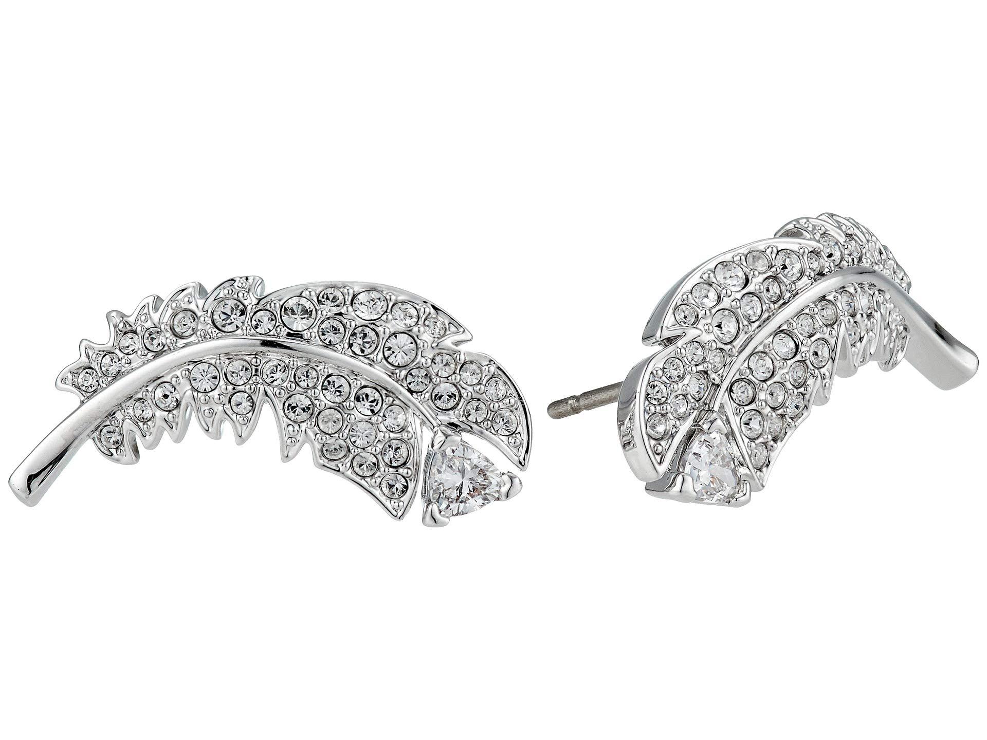 Swarovski Naughty Or Nice Collection Nice Stud Pierced Earrings in Silver  (Metallic) - Lyst