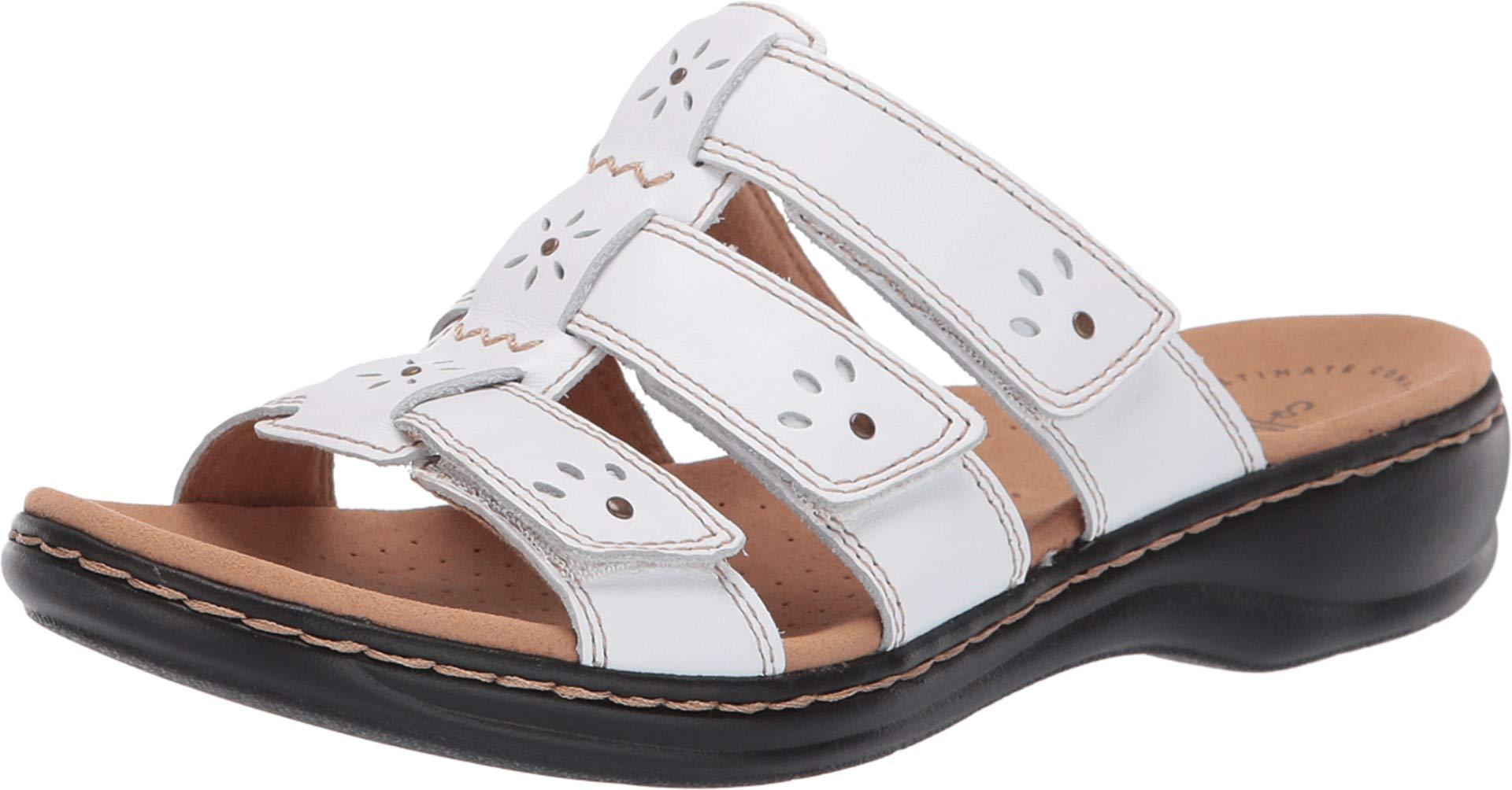 clarks white combi sheer strap sandals