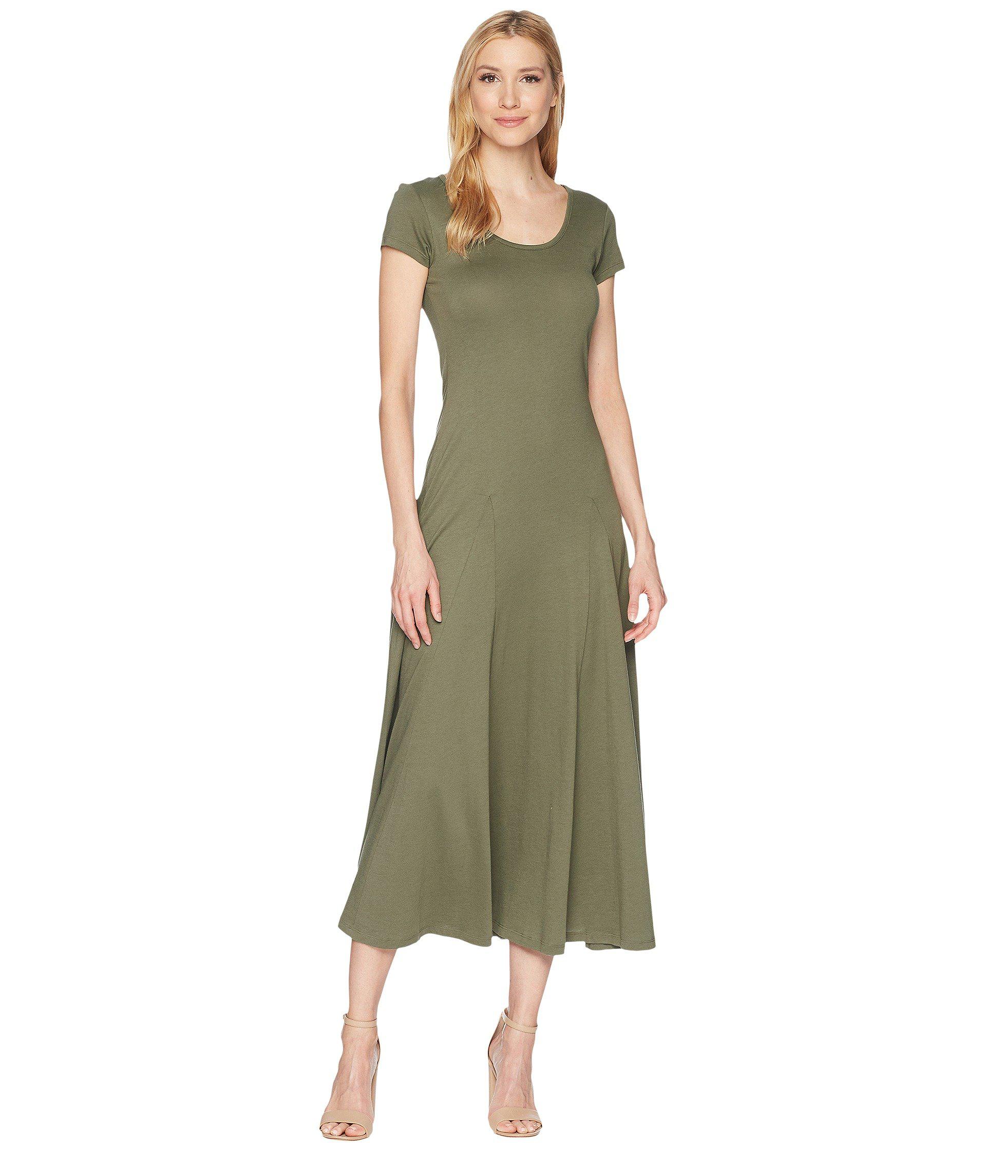 Lauren by Ralph Lauren Jersey Scoop Neck Maxi Dress in Green | Lyst