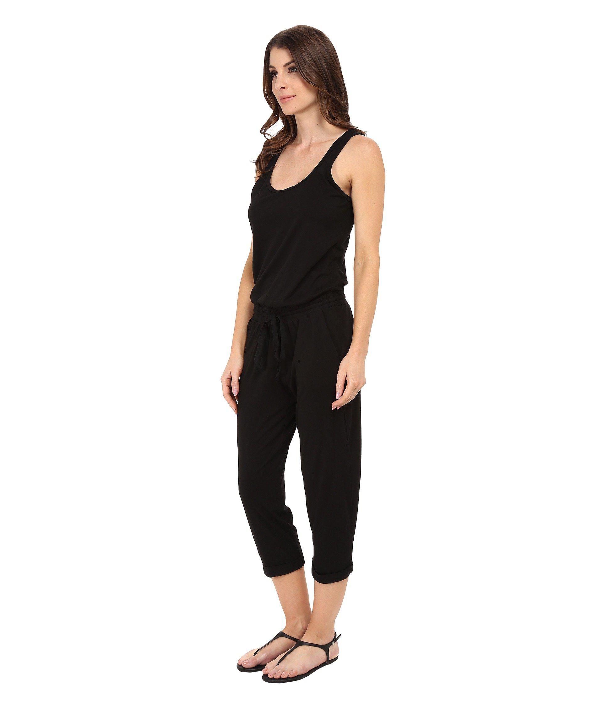 Michael Stars Cotton Modal Tank Jumpsuit in Black Lyst