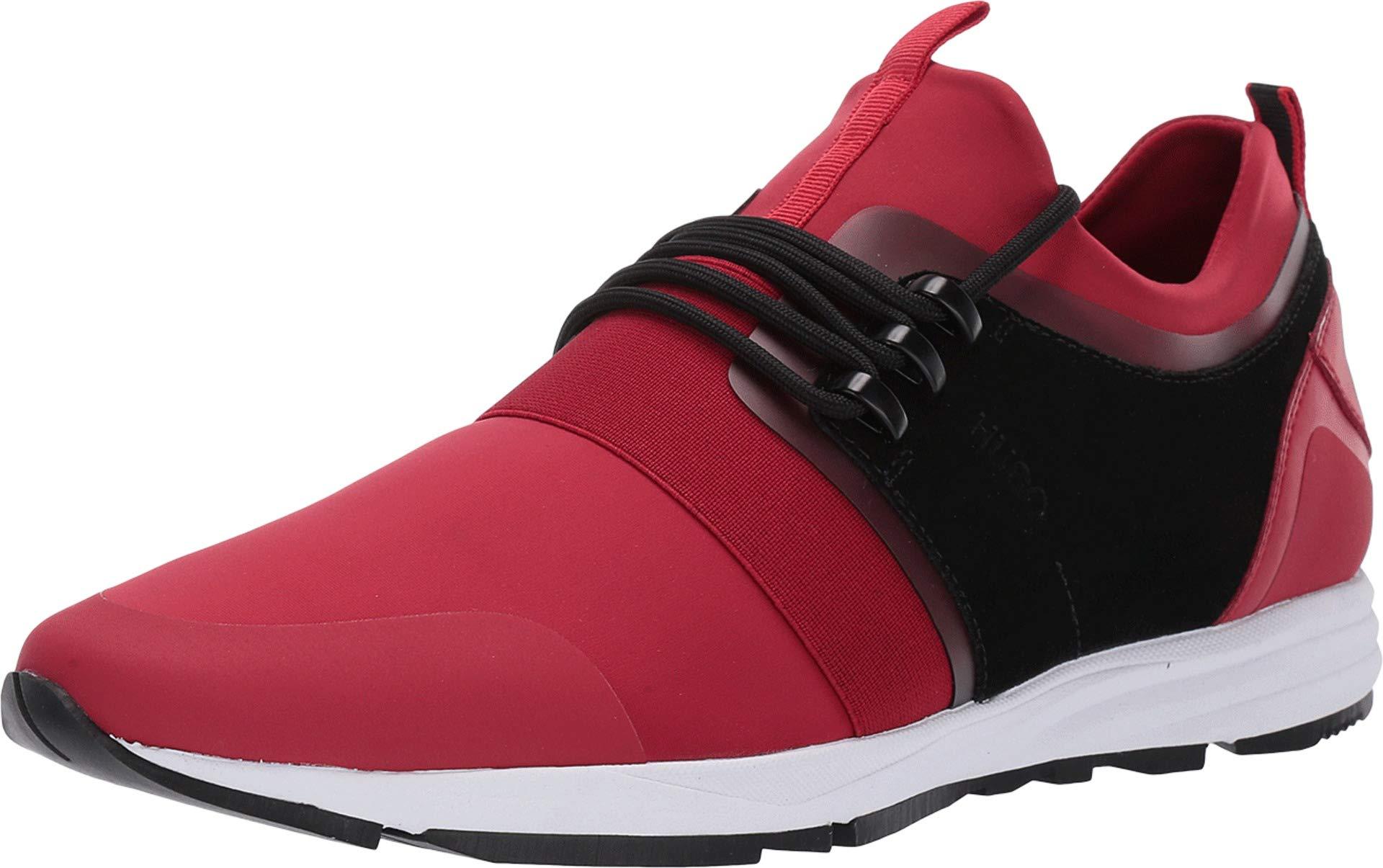 BOSS Leather Hybrid Running Sneaker By Hugo in Red for Men - Lyst