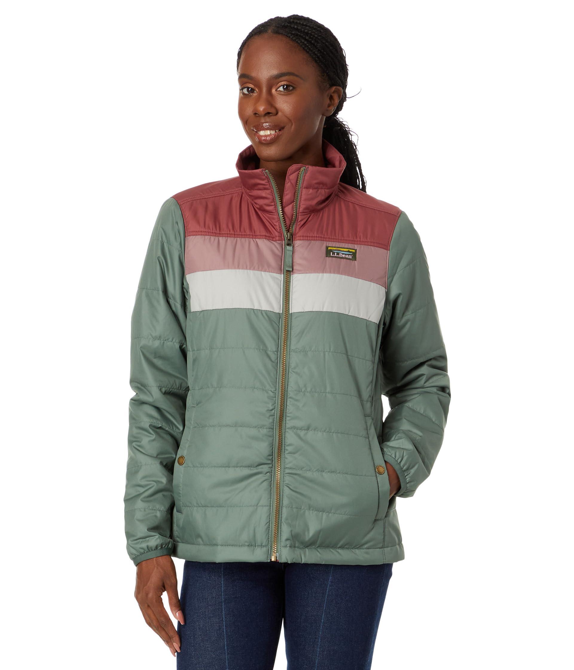 L.L. Bean Mountain Classic Puffer Jacket Color-block in Green