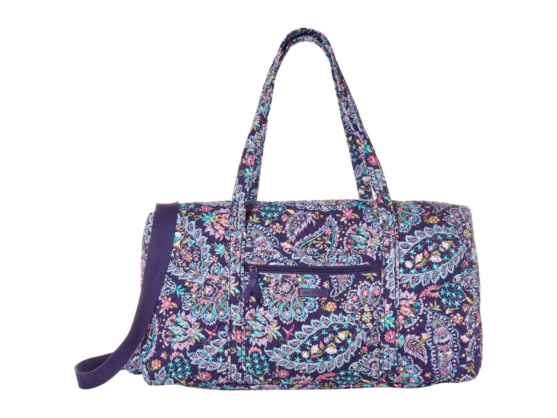 Vera Bradley Cotton Lay Flat Travel Duffel in Blue Lyst
