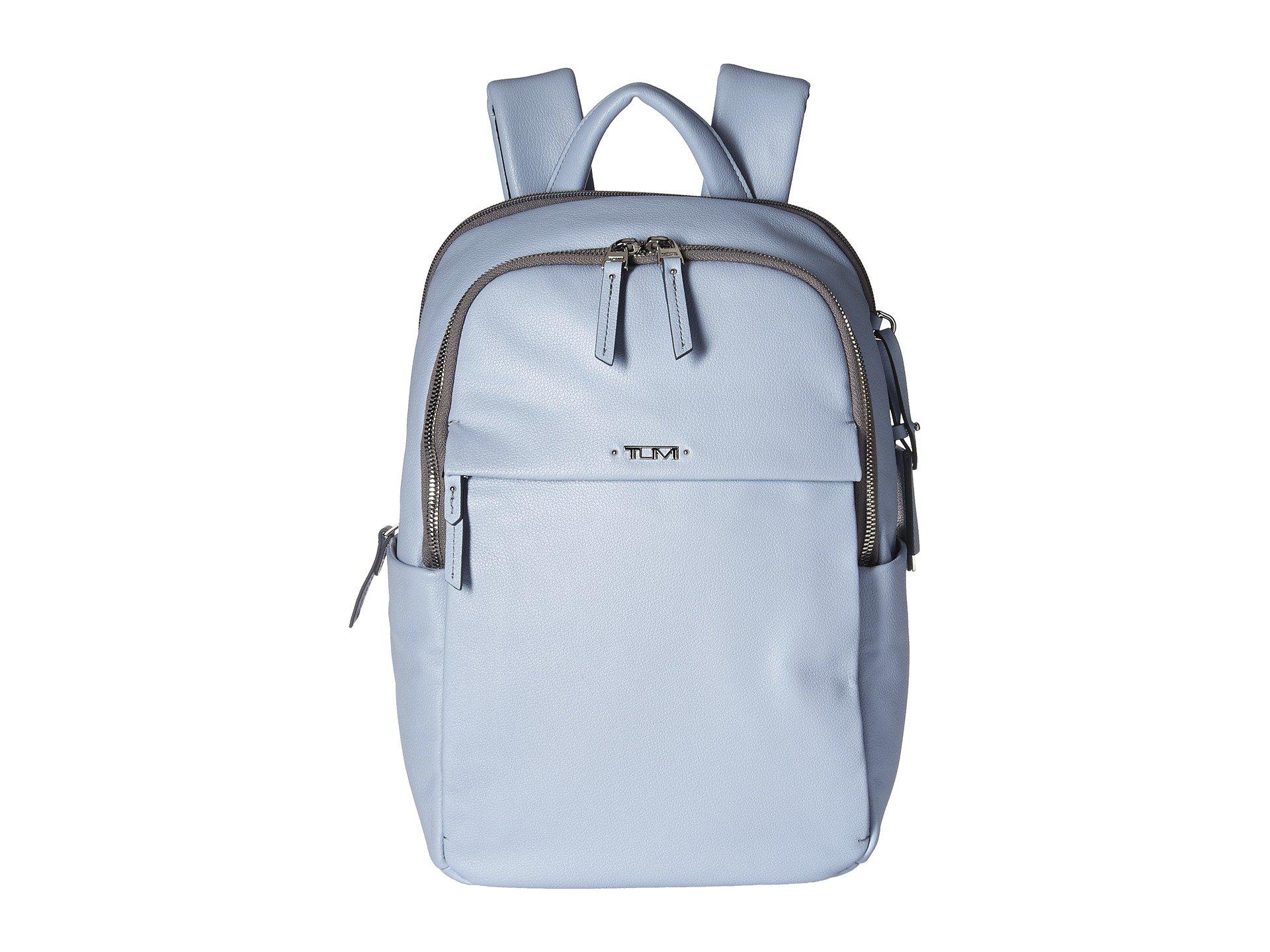 Tumi Voyageur Leather Daniella Small Backpack (light Blue) Backpack Bags |  Lyst