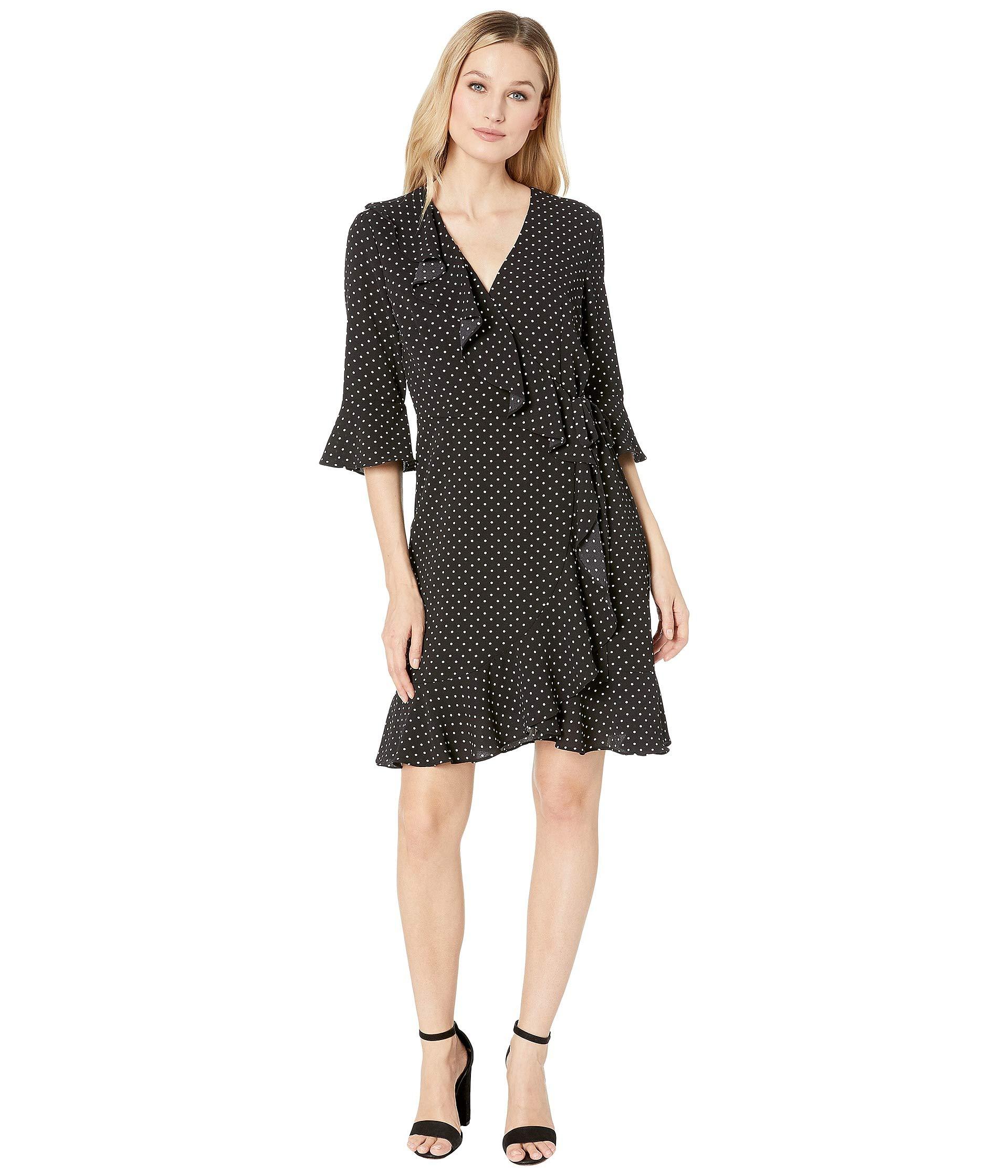 adrianna papell polka dot dress