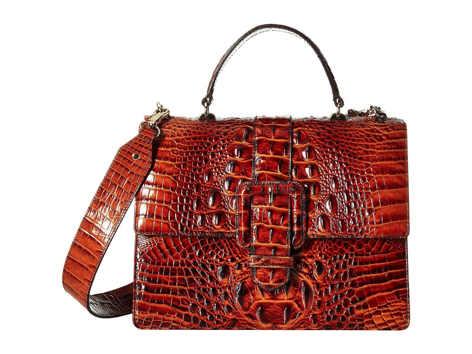 Brahmin Medium Francine (black) Handbags in Red - Lyst