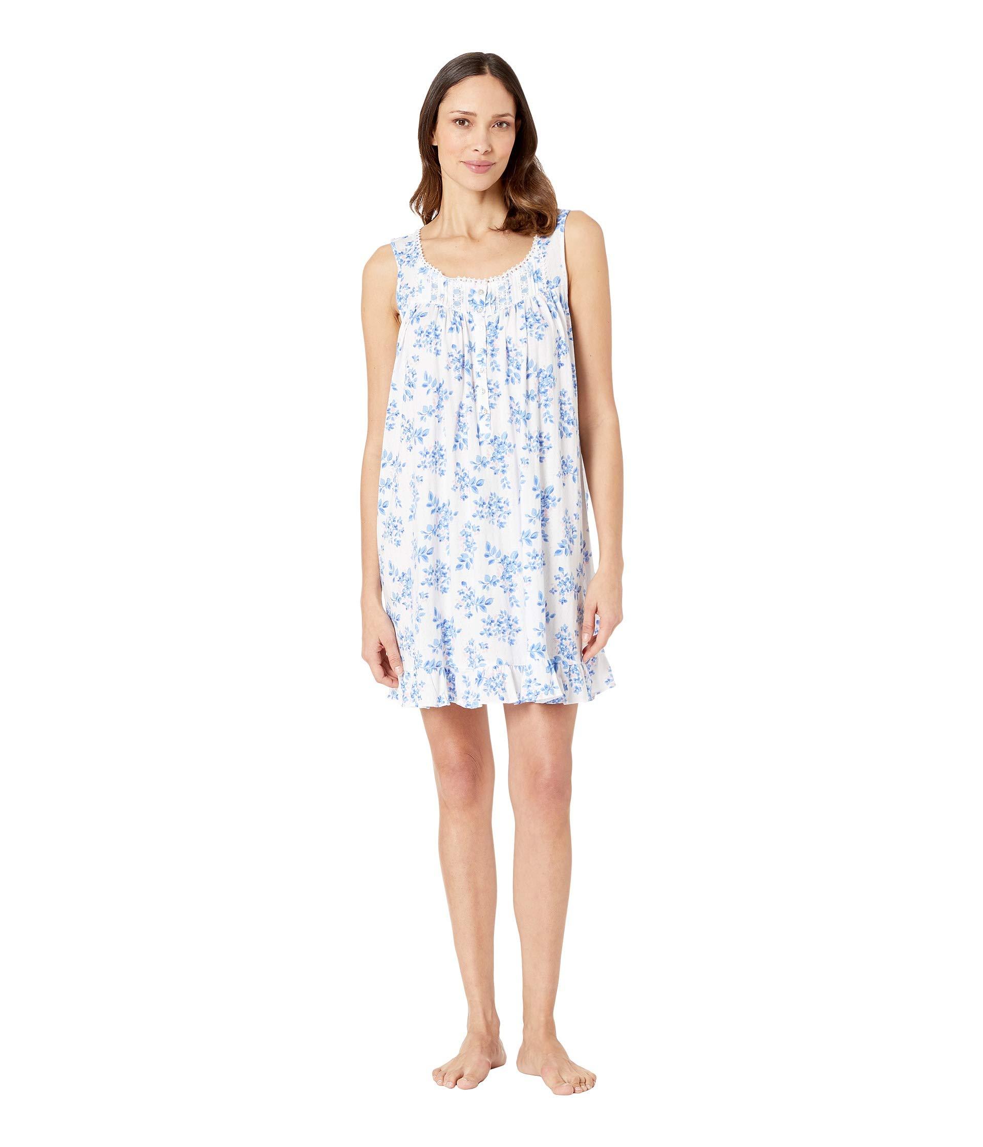 Eileen West Cotton Modal Pointelle Knit Sleeveless Short Nightgown in