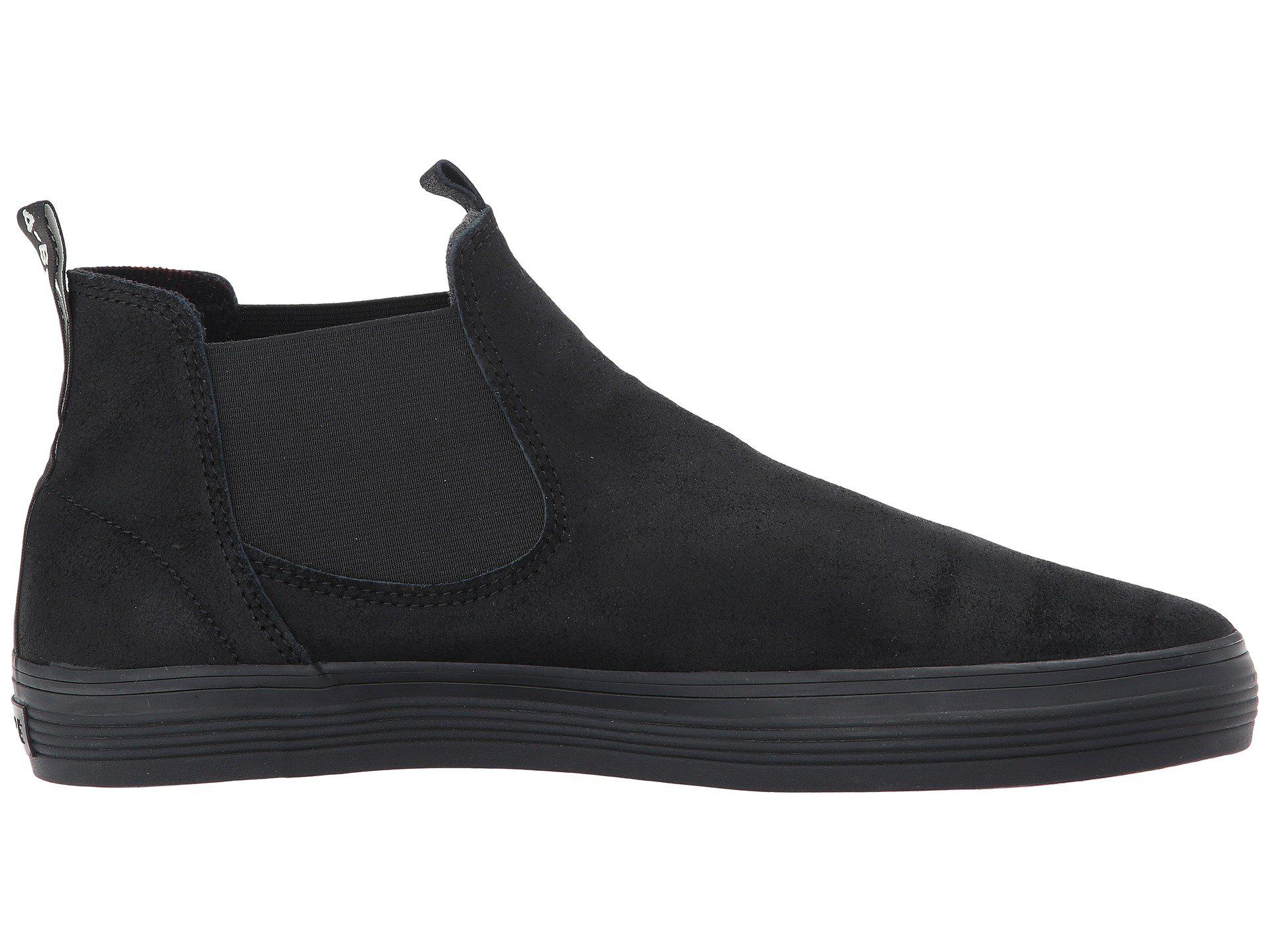 Globe Dover GBDOVER Mens Black Suede Slip On Skate Inspired Sneakers Shoes