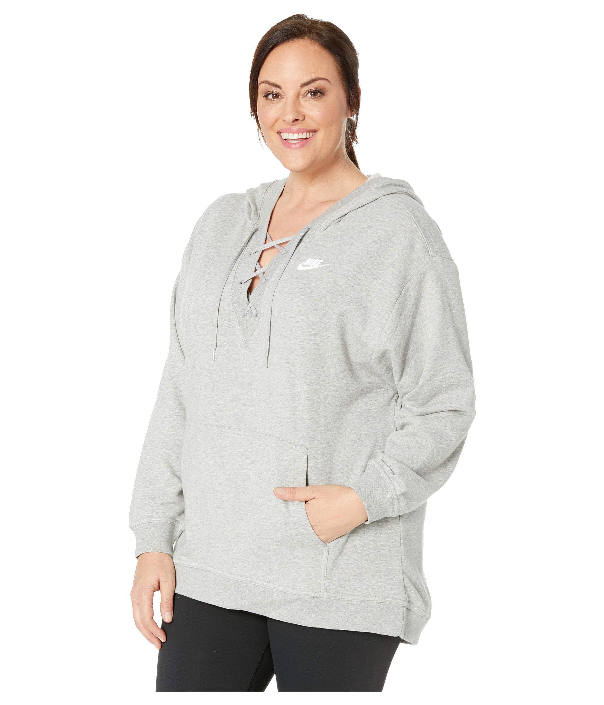 nike women's club lace up sweatshirt
