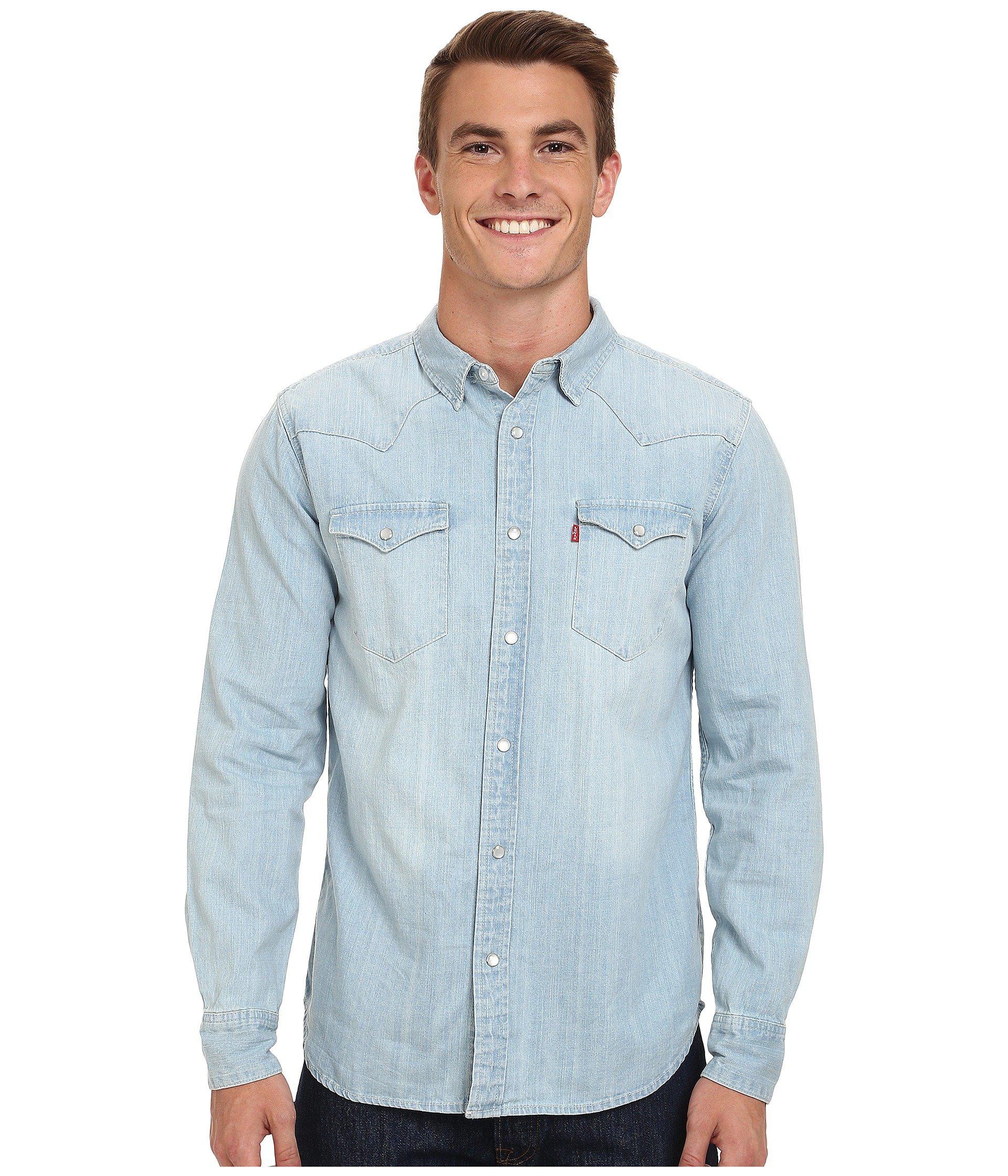 levi's men's barstow western denim shirt