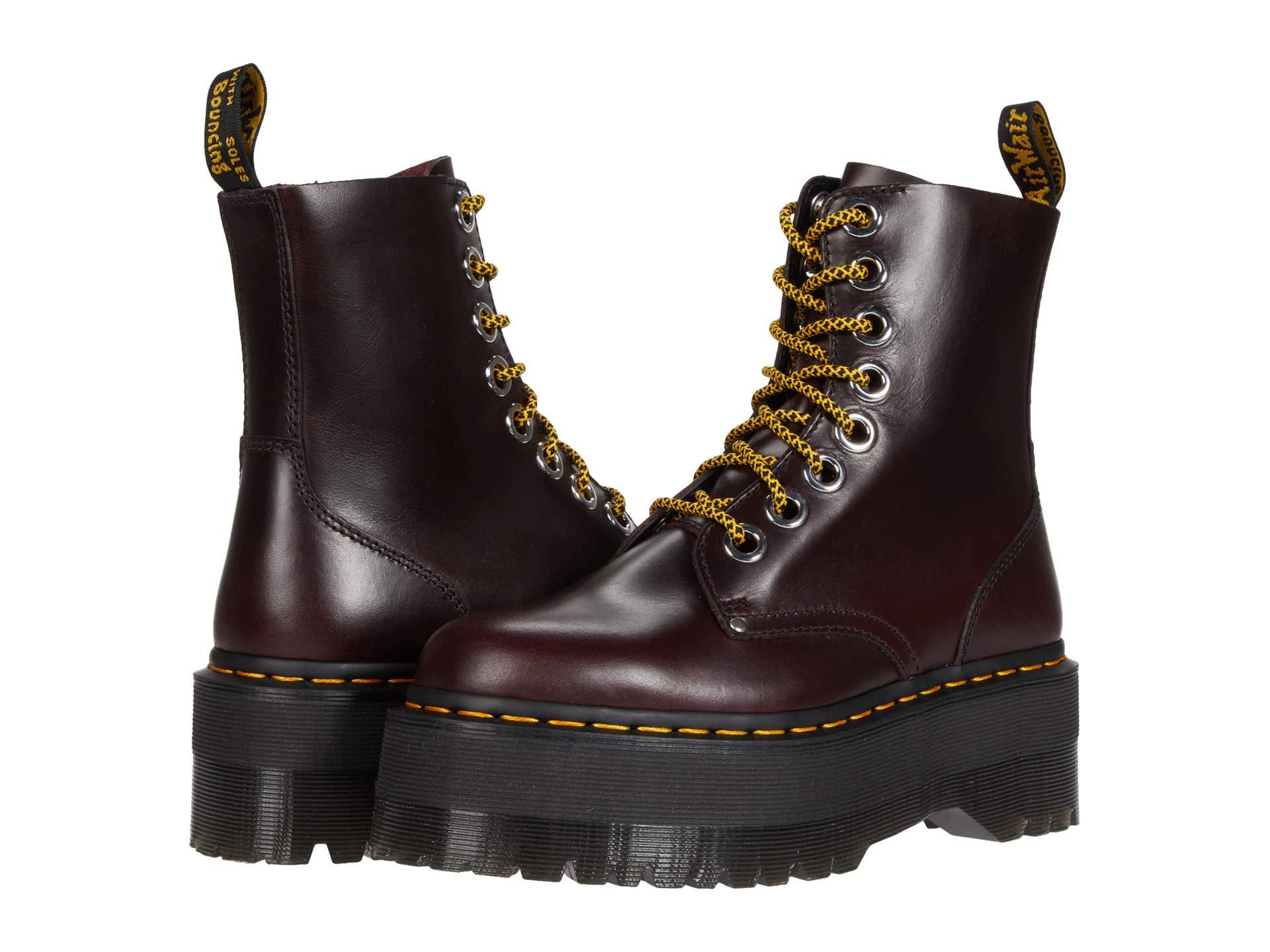 Dr. Martens Leather Jadon Max in Burgundy (Brown) - Save 20% | Lyst