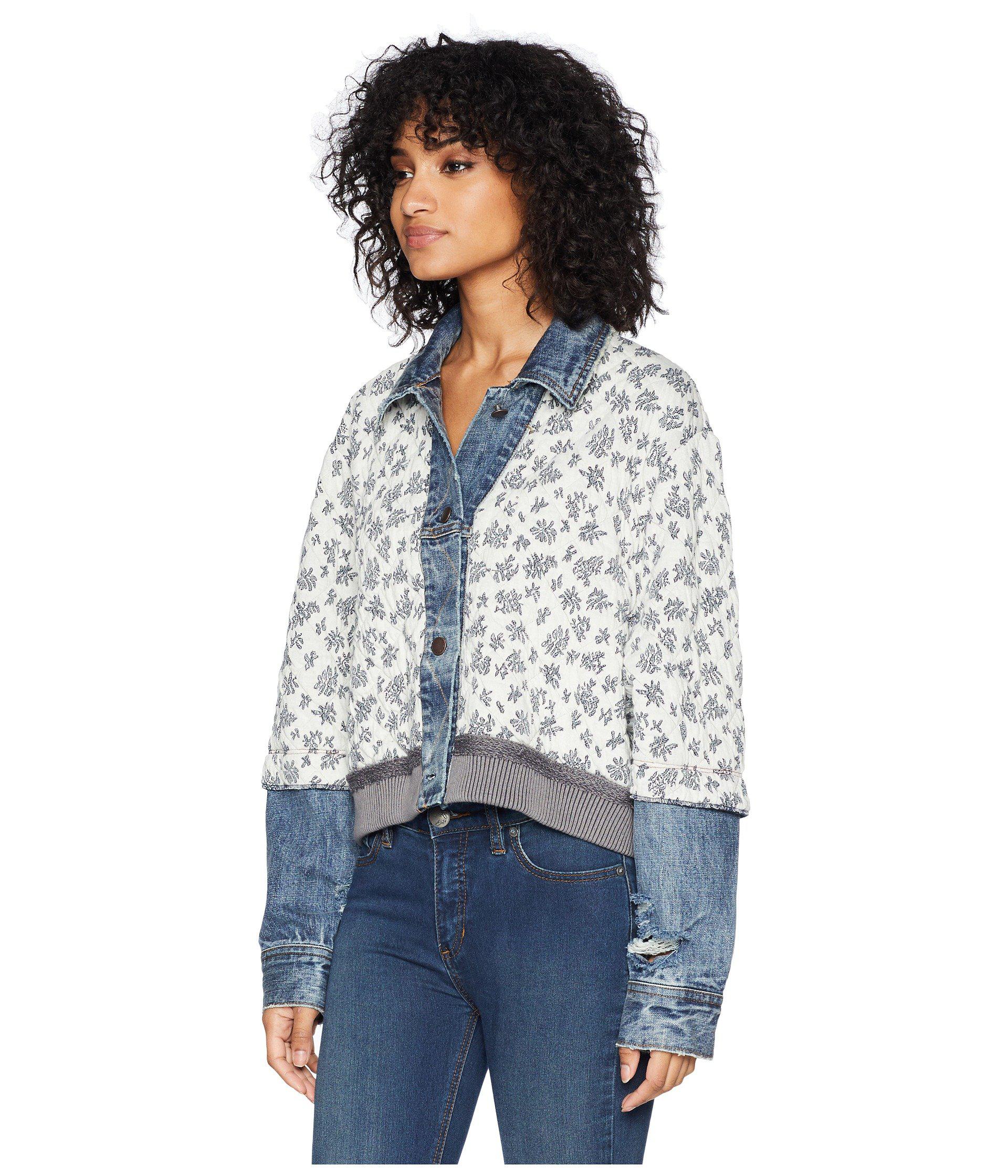 free people ditsy denim jacket