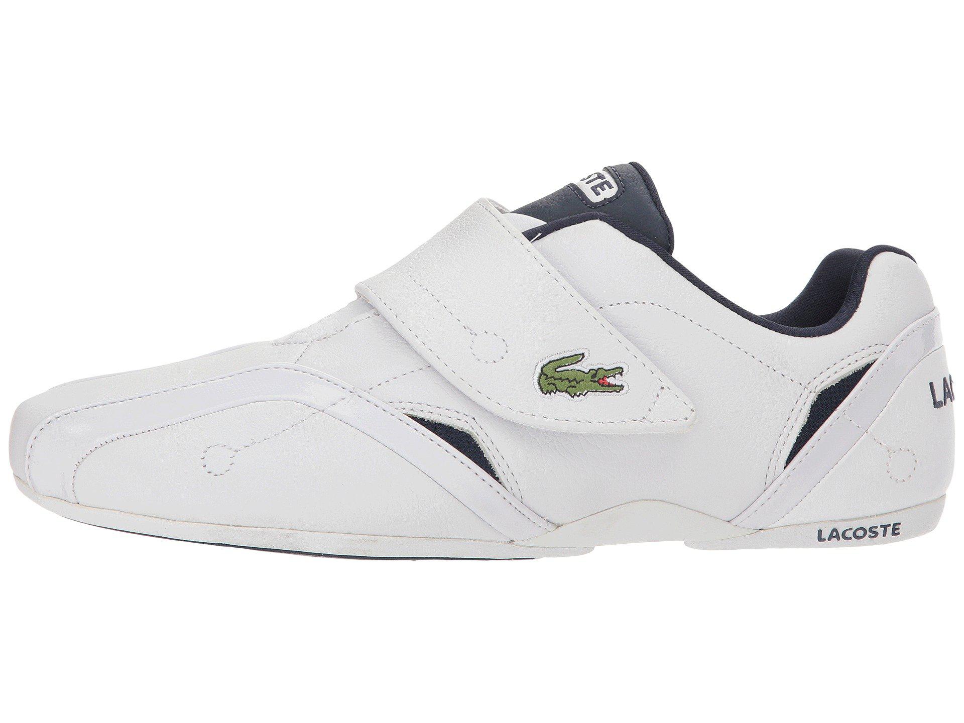 Lacoste Leather Protect Lcr in White/Dark Blue (White) for Men - Lyst